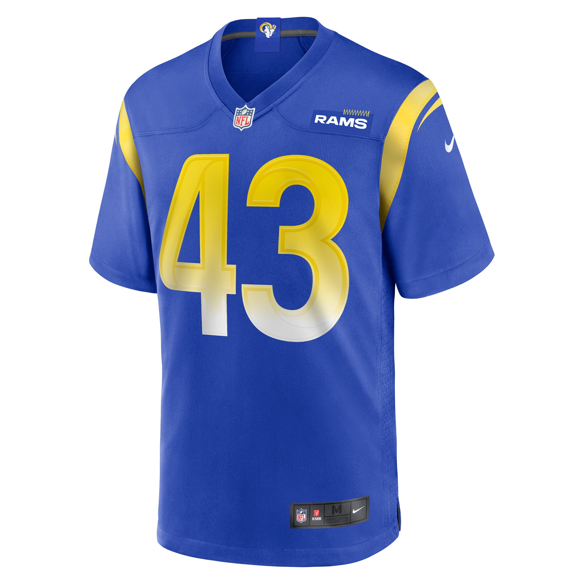 Jake Gervase Los Angeles Rams  Game Player Jersey - Royal