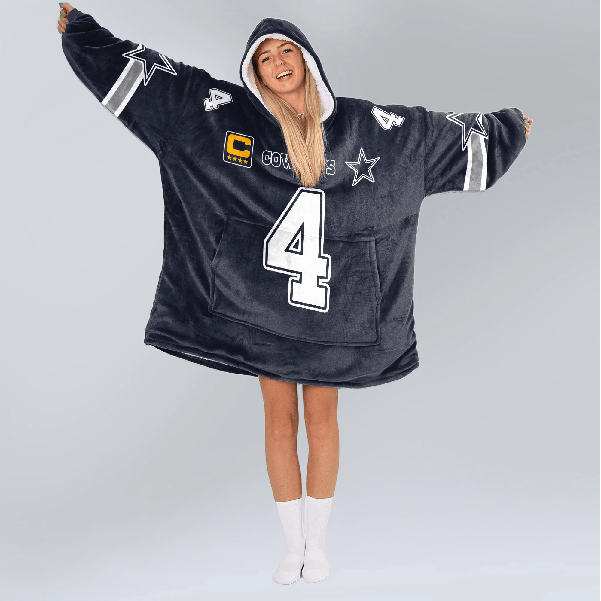 Adult D.P 4 Captain Dalllas Football Unisex Blanket Hoodie