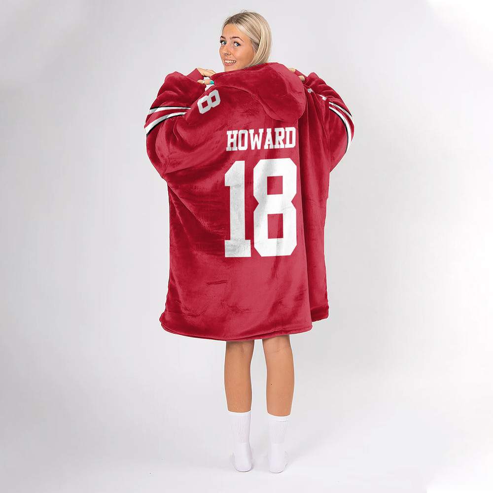 Adult 18 Ohio State Football Unisex Blanket Hoodie