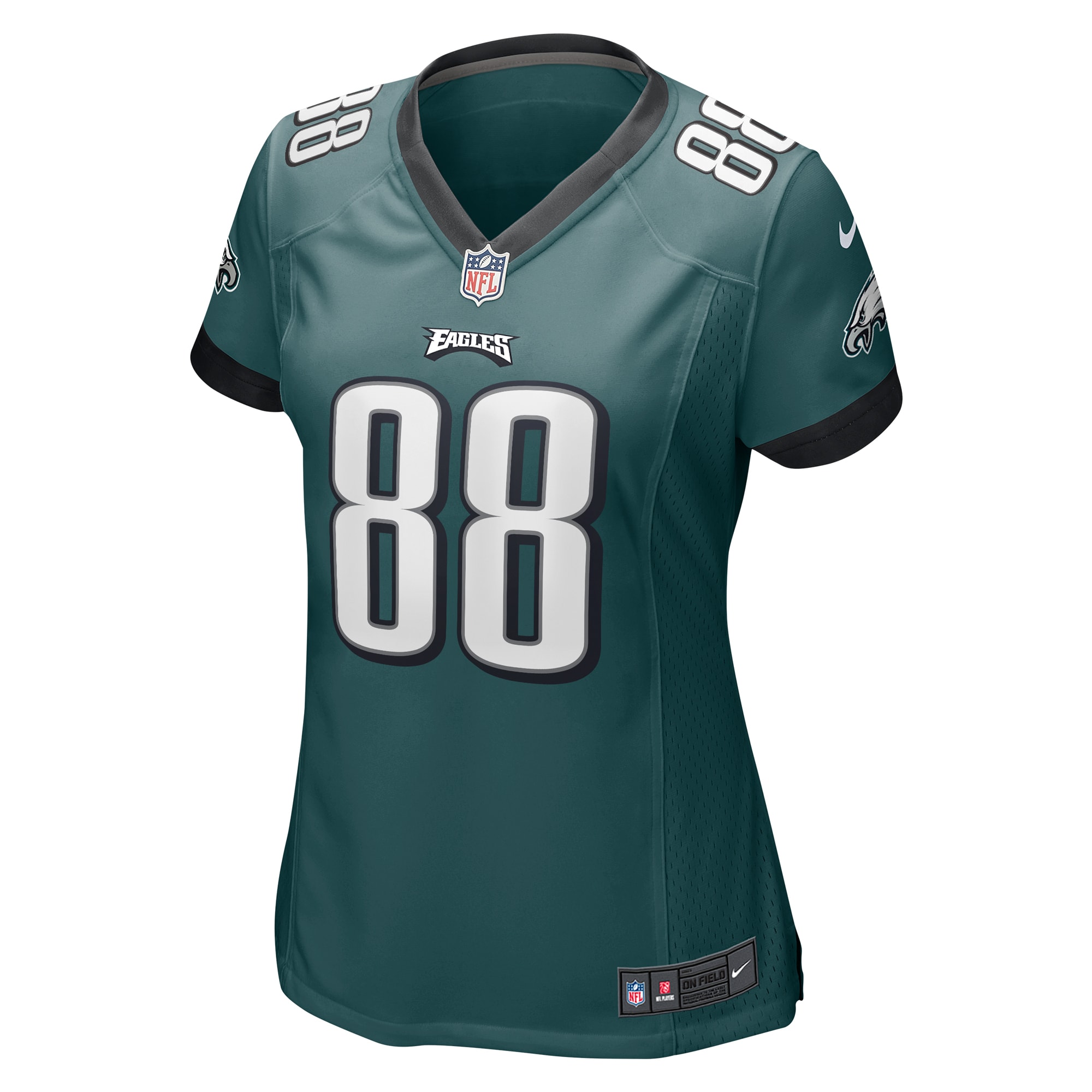 Dallas Goedert Philadelphia Eagles  Women's Game Jersey - Midnight Green