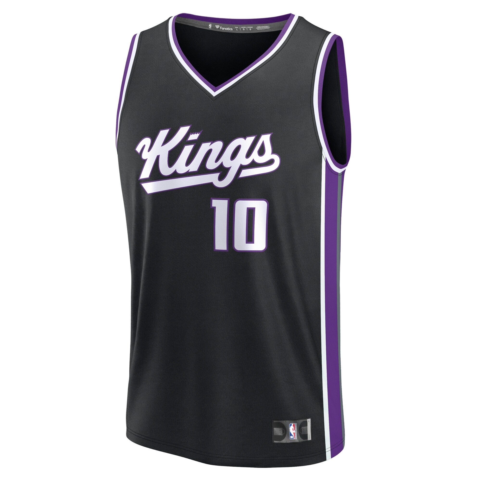 Men's Sacramento Kings Domantas Sabonis  Black 2023/24 Fast Break Replica Jersey - Icon Edition