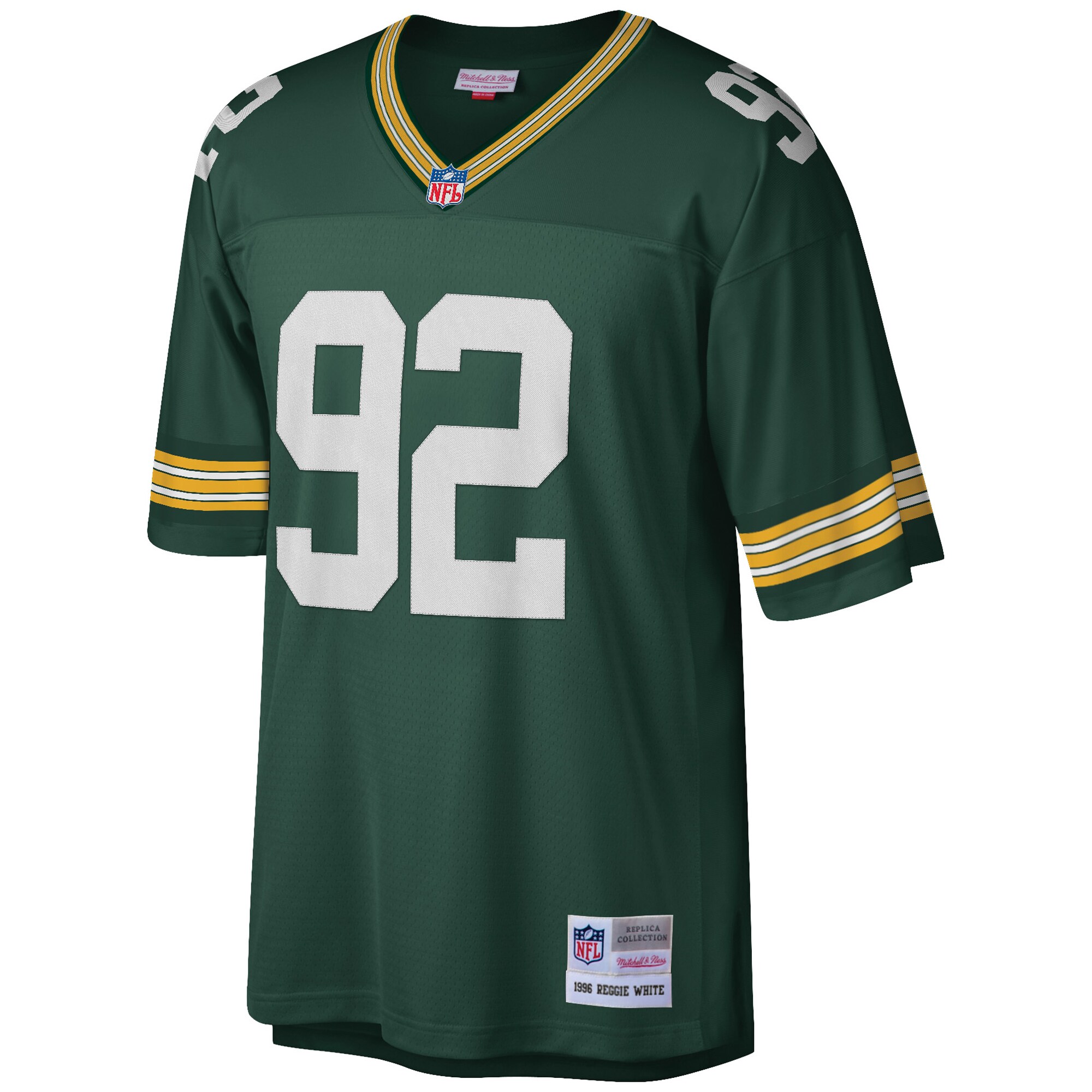 Reggie White Green Bay Packers  Big & Tall 1996 Retired Player Replica Jersey - Green
