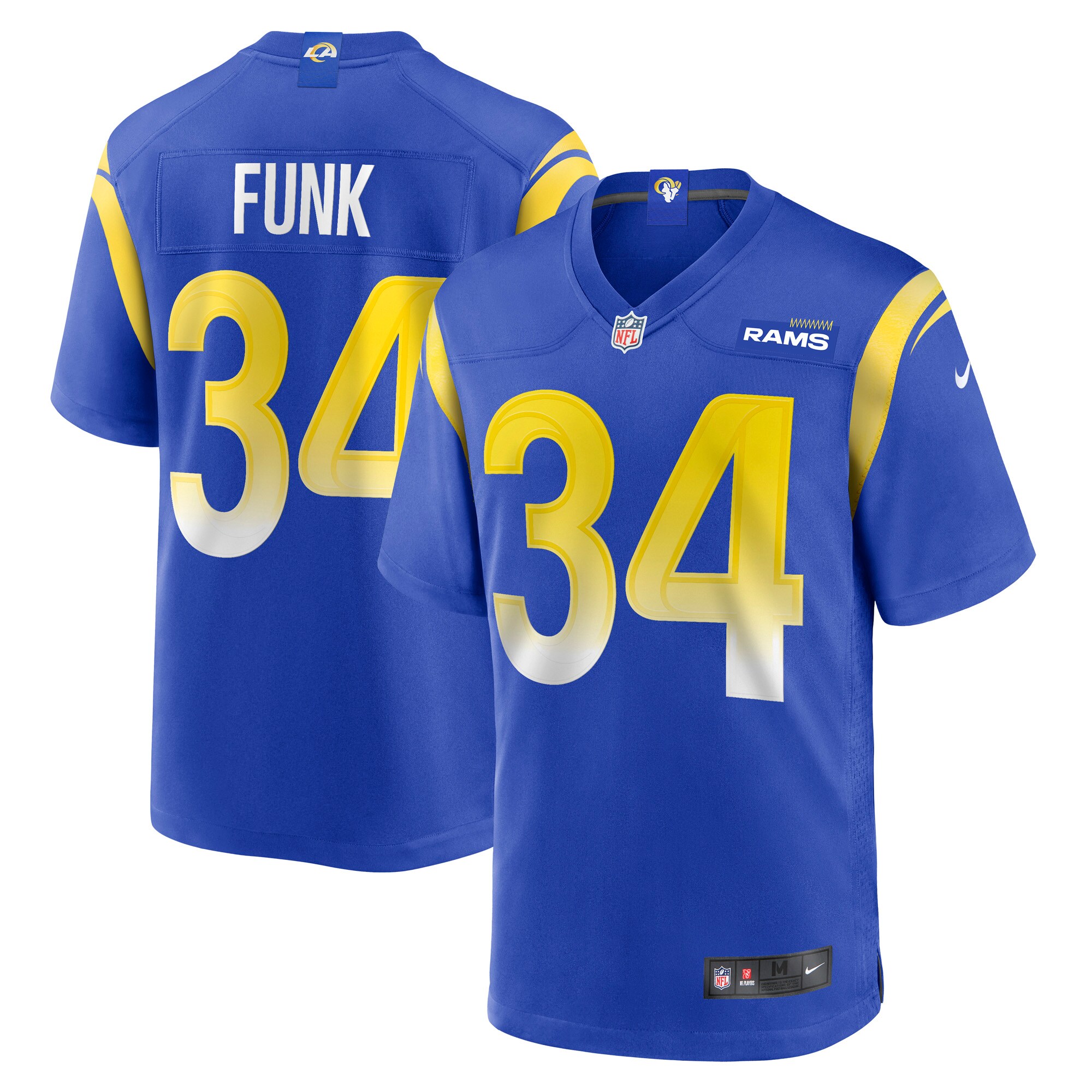 Jake Funk Los Angeles Rams  Game Player Jersey - Royal