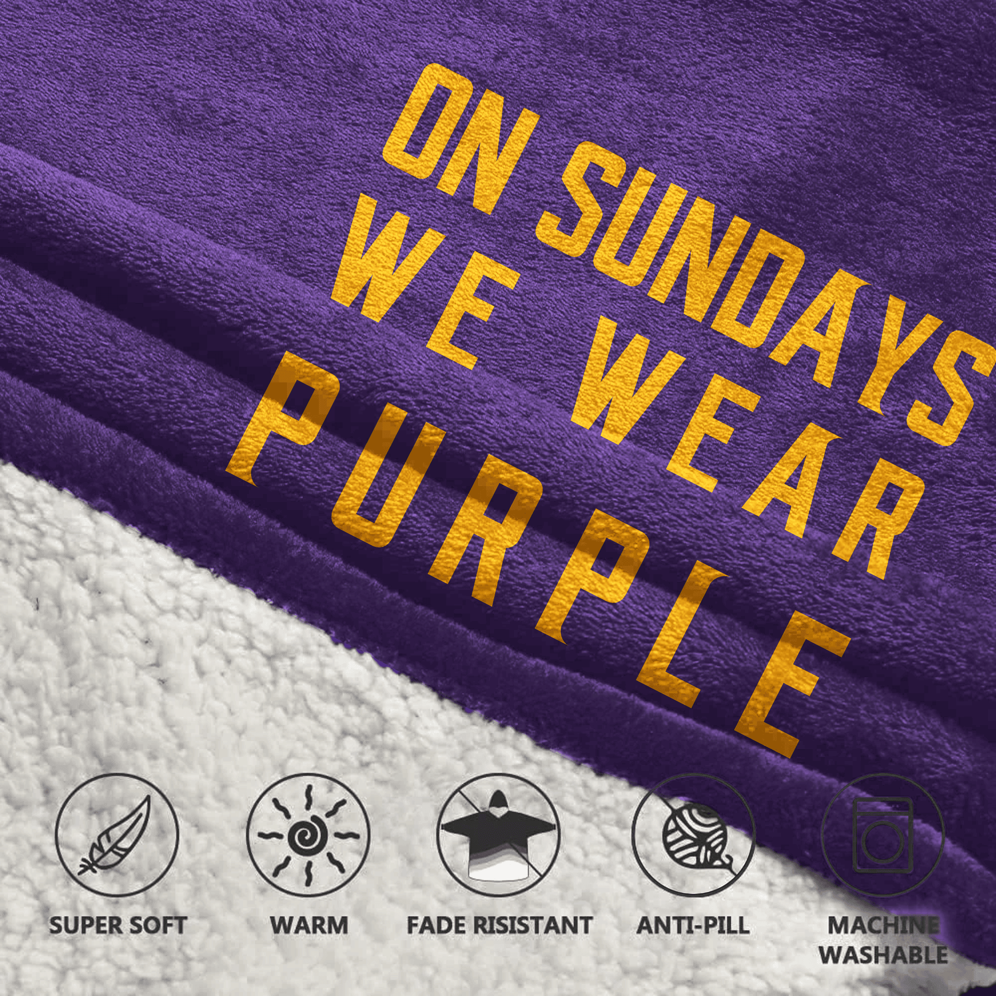 Adult 18 Minnesota Football Unisex Blanket Hoodie