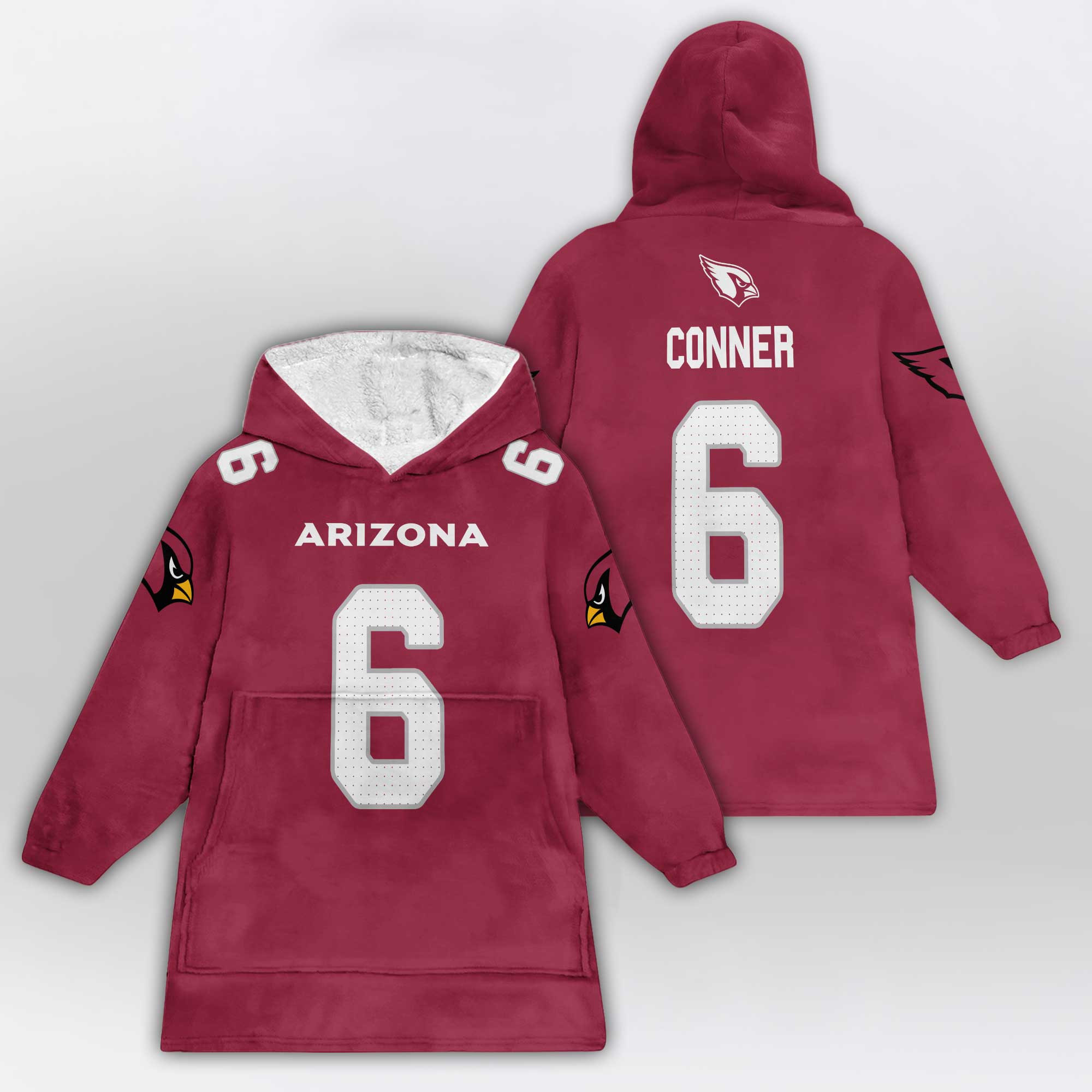 Kid 6 Arizona Football Unisex Blanket Hoodie
