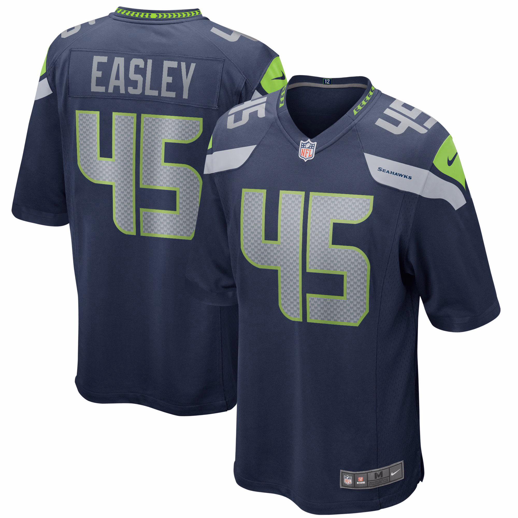 Kenny Easley Seattle Seahawks Game Retired Player Jersey - College Navy
