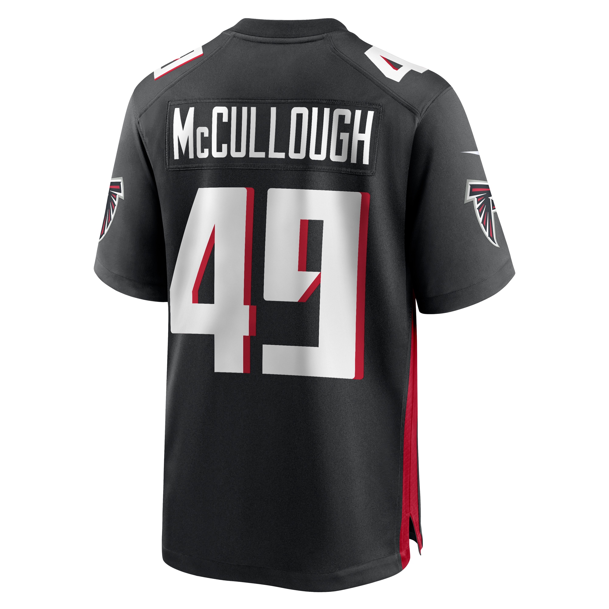 Liam McCullough Atlanta Falcons Team Game Jersey -  Black