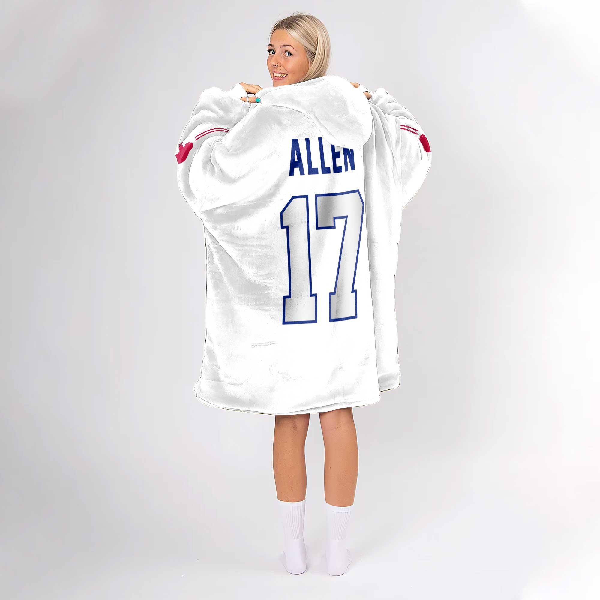 Adult Buffalo Football Unisex Blanket Hoodie