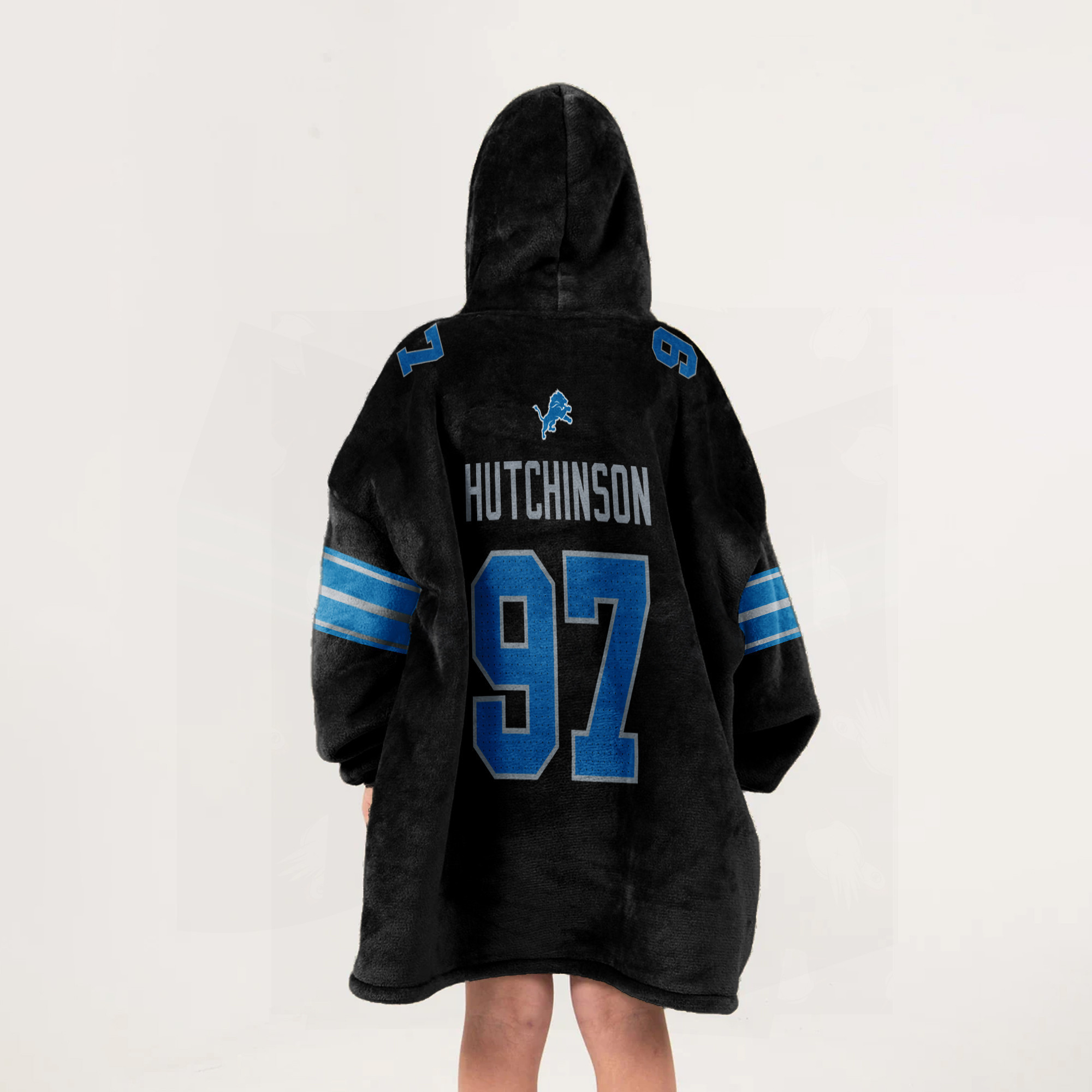 Adult 97 Detroit Lions Football Unisex Blanket Hoodie