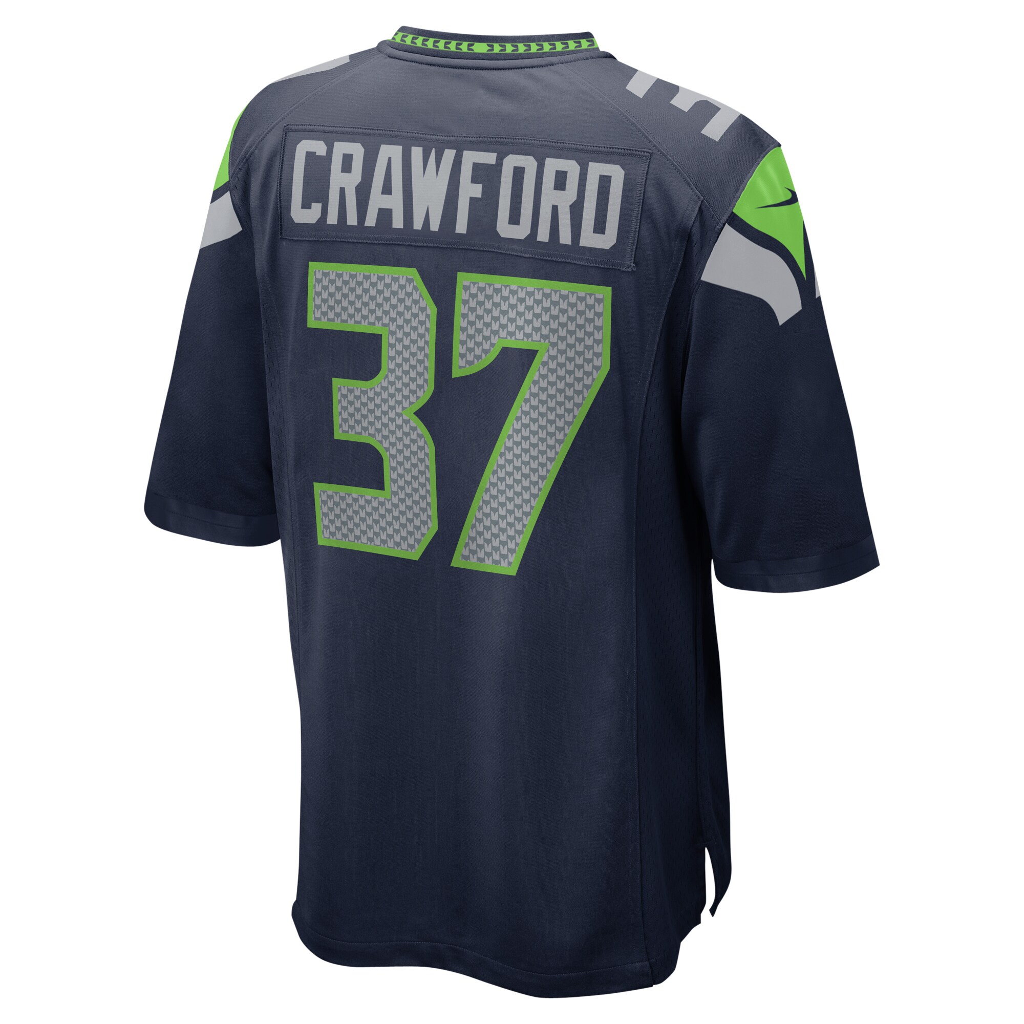 Xavier Crawford Seattle Seahawks  Home Game Player Jersey - College Navy