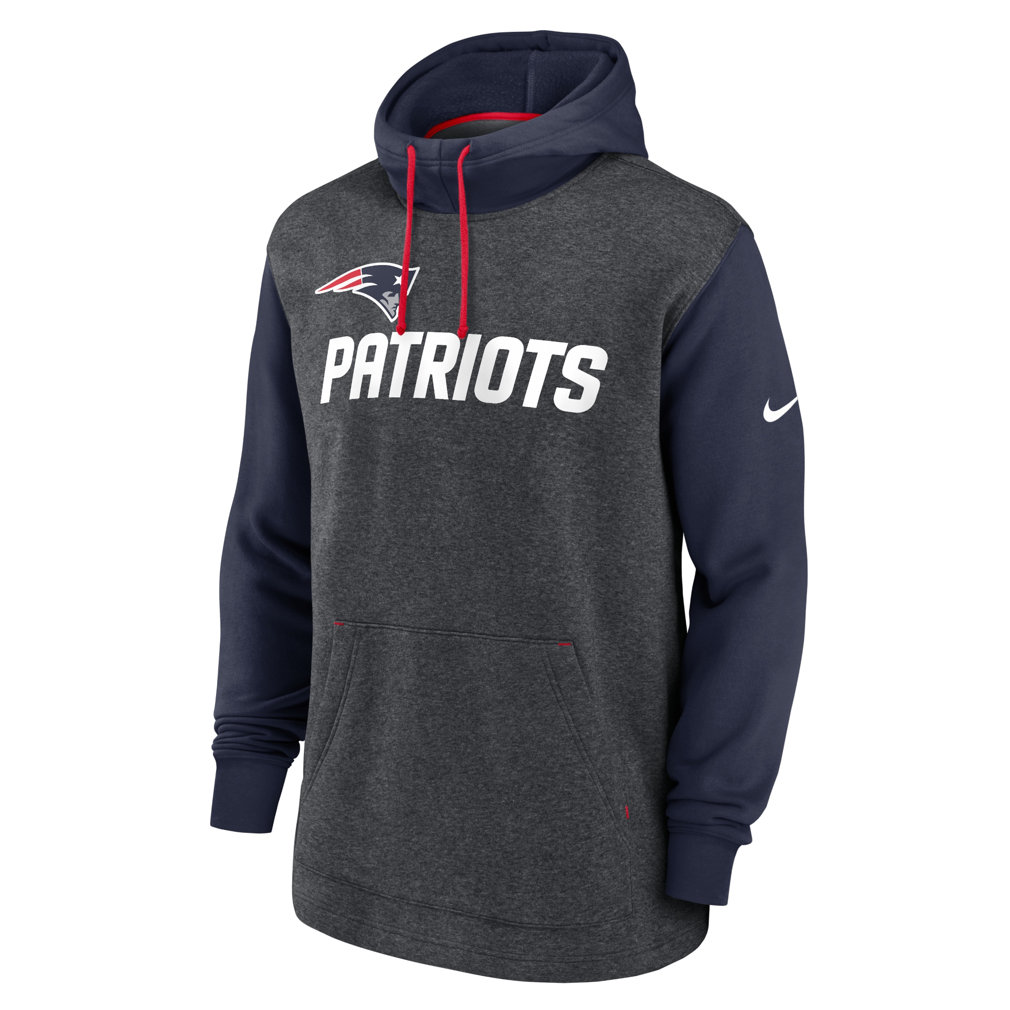 New England Patriots Surrey Legacy Pullover Hoodie - Heathered Charcoal/Navy