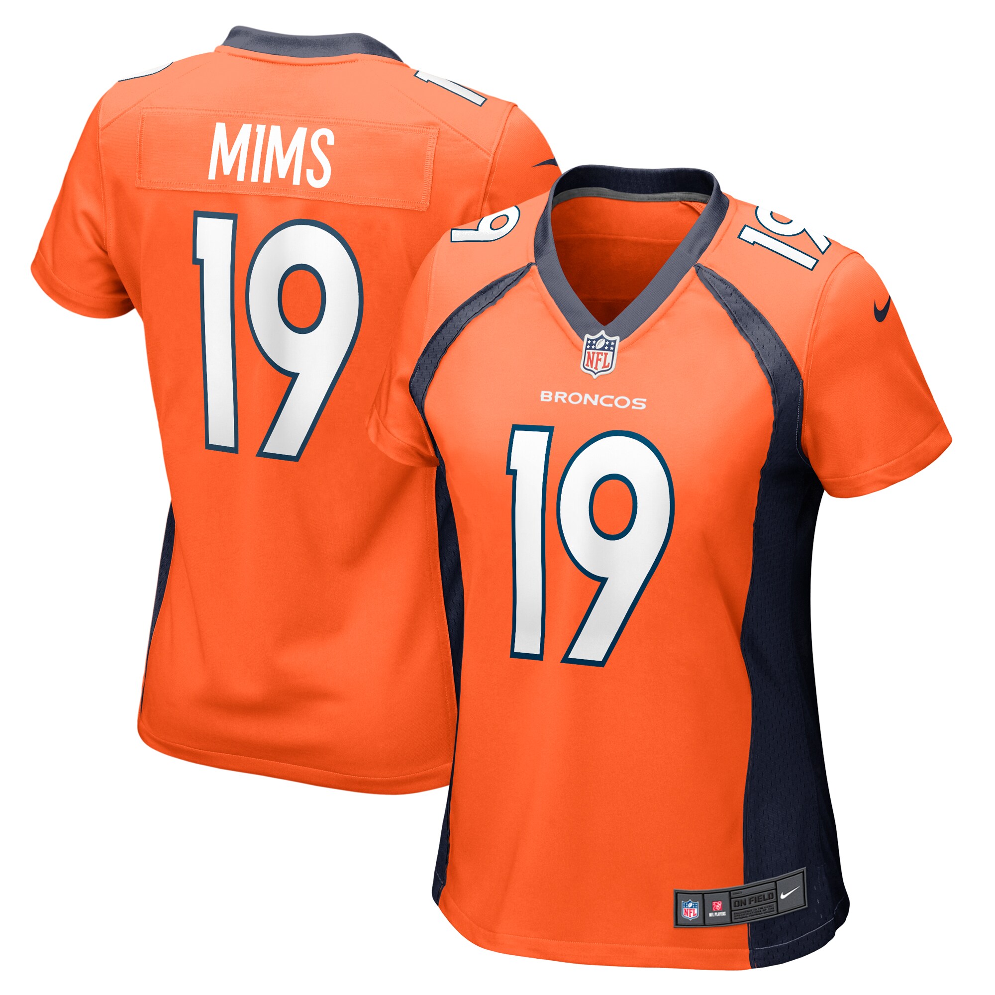 Marvin Mims Jr Denver Broncos Women's Team Game Jersey -  Orange