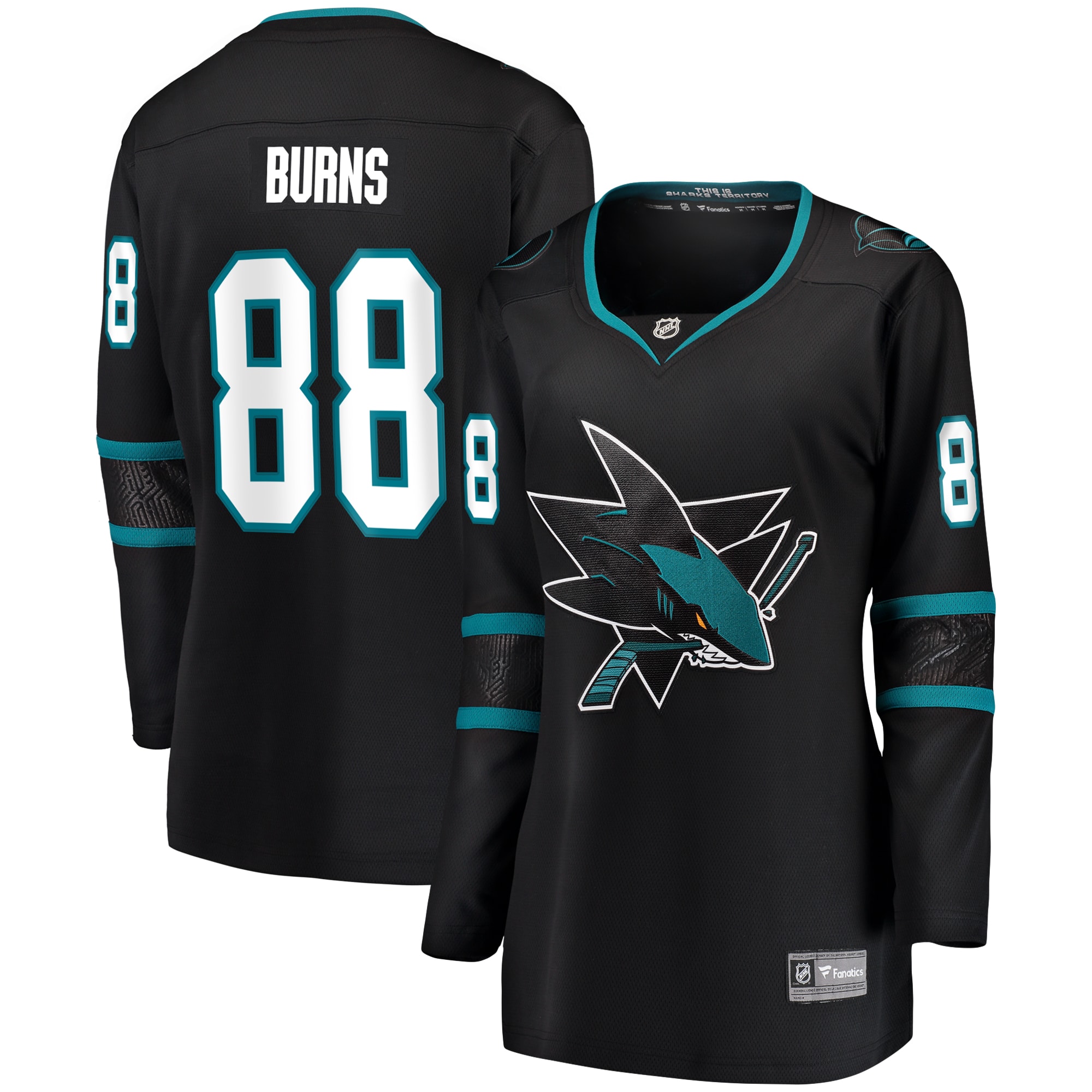 Brent Burns San Jose Sharks Women's Alternate Breakaway Player Jersey - Black