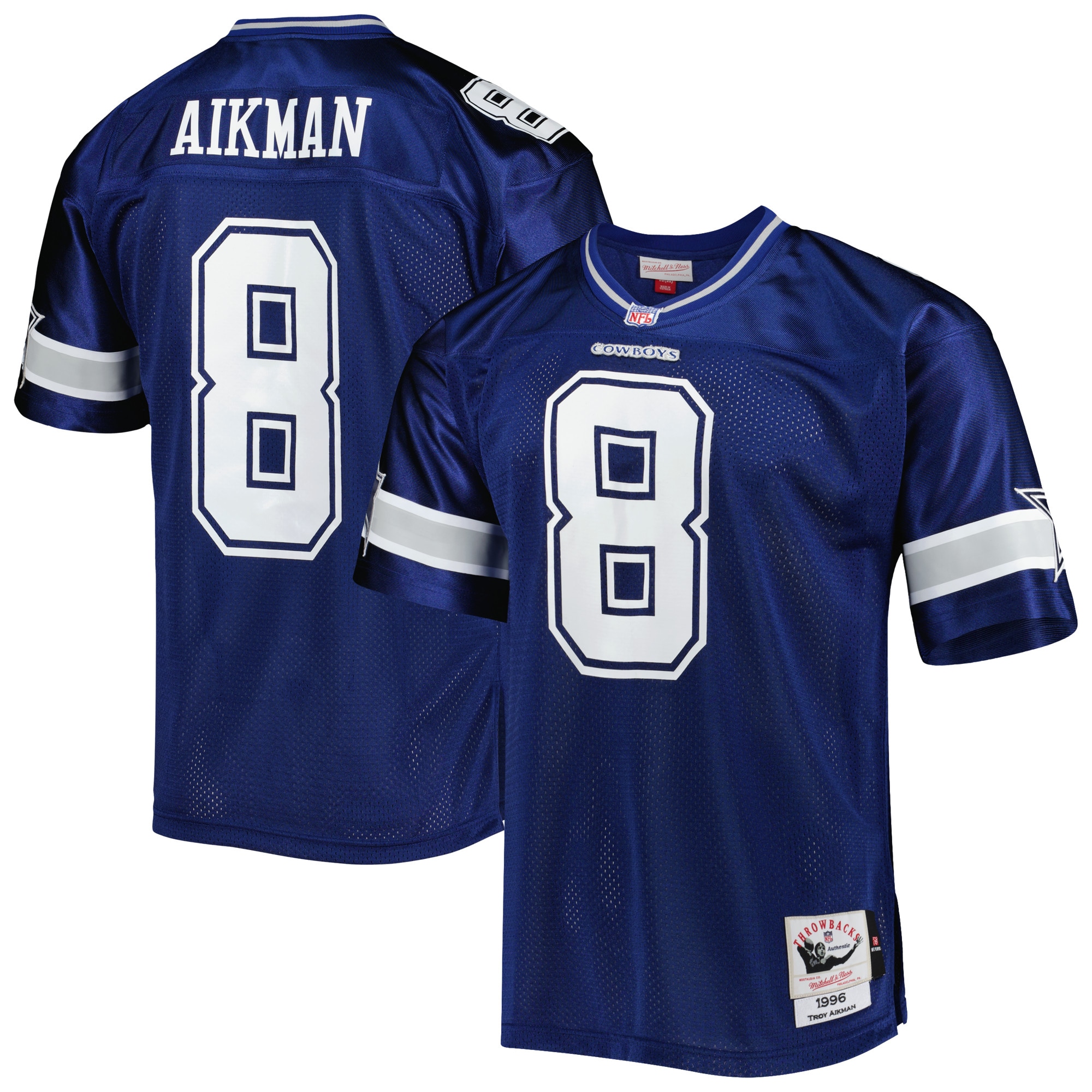 Troy Aikman Dallas Cowboys  1996 Authentic Retired Player Jersey - Navy
