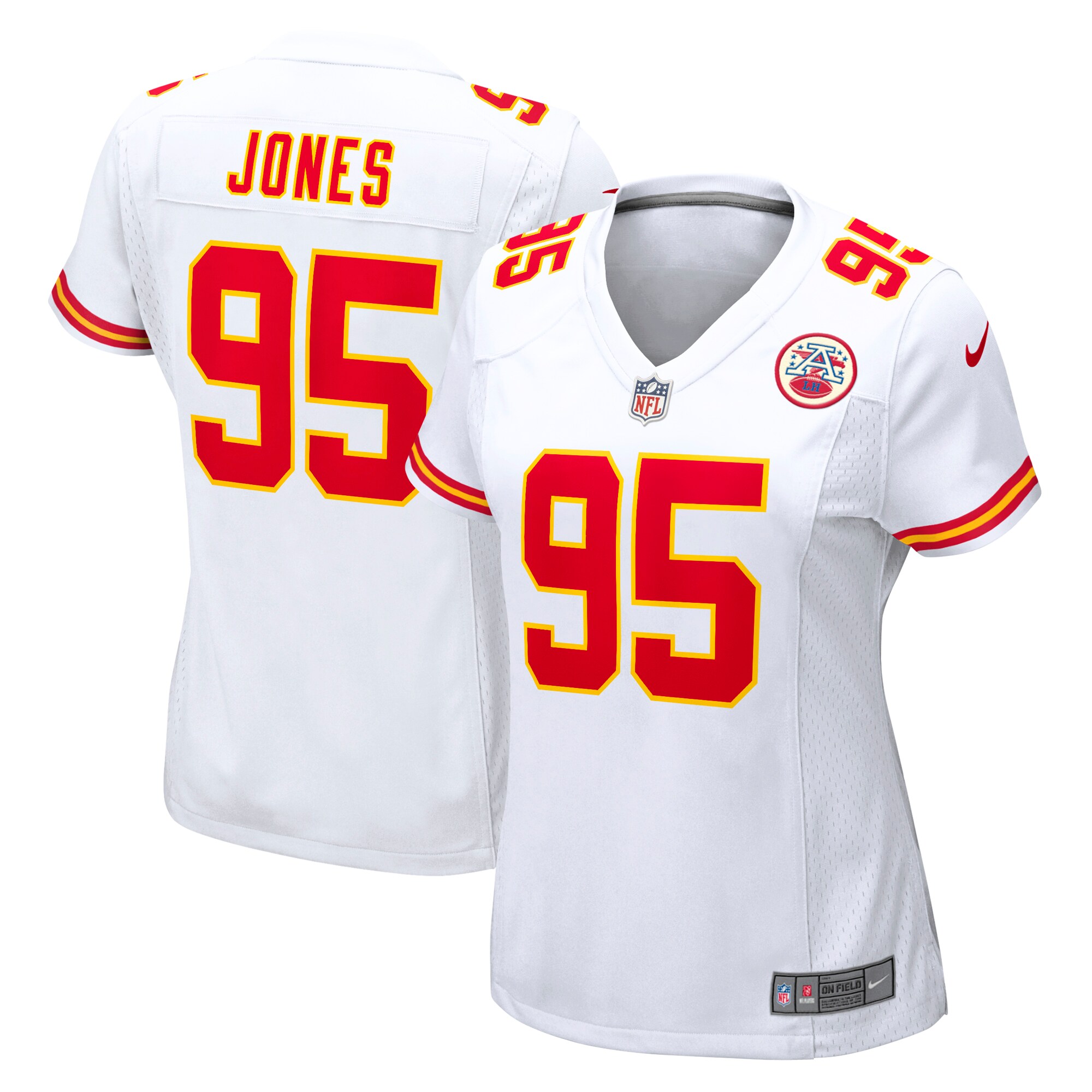 Chris Jones Kansas City Chiefs  Women's Game Jersey - White