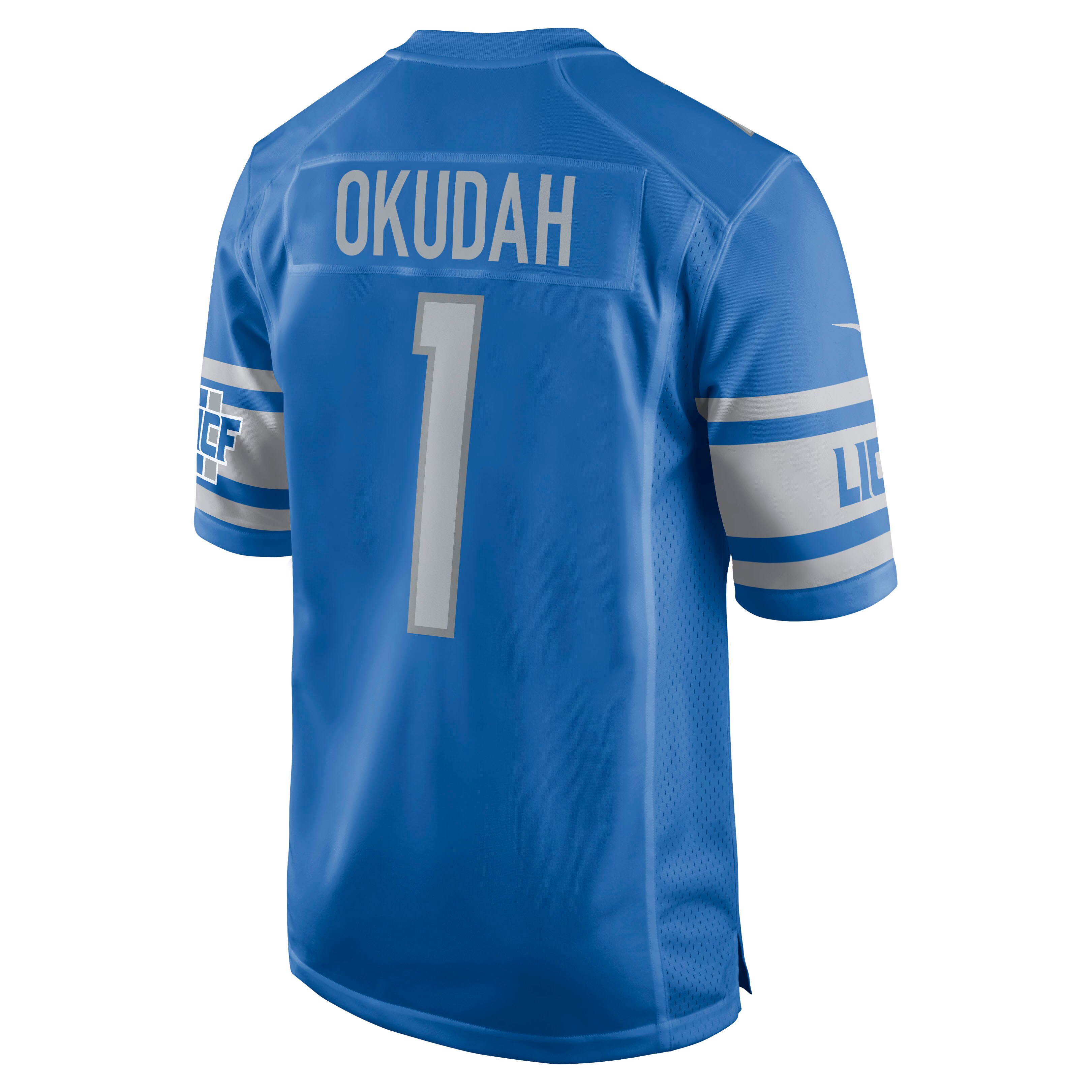 Jeff Okudah Detroit Lions  Game Jersey - Blue