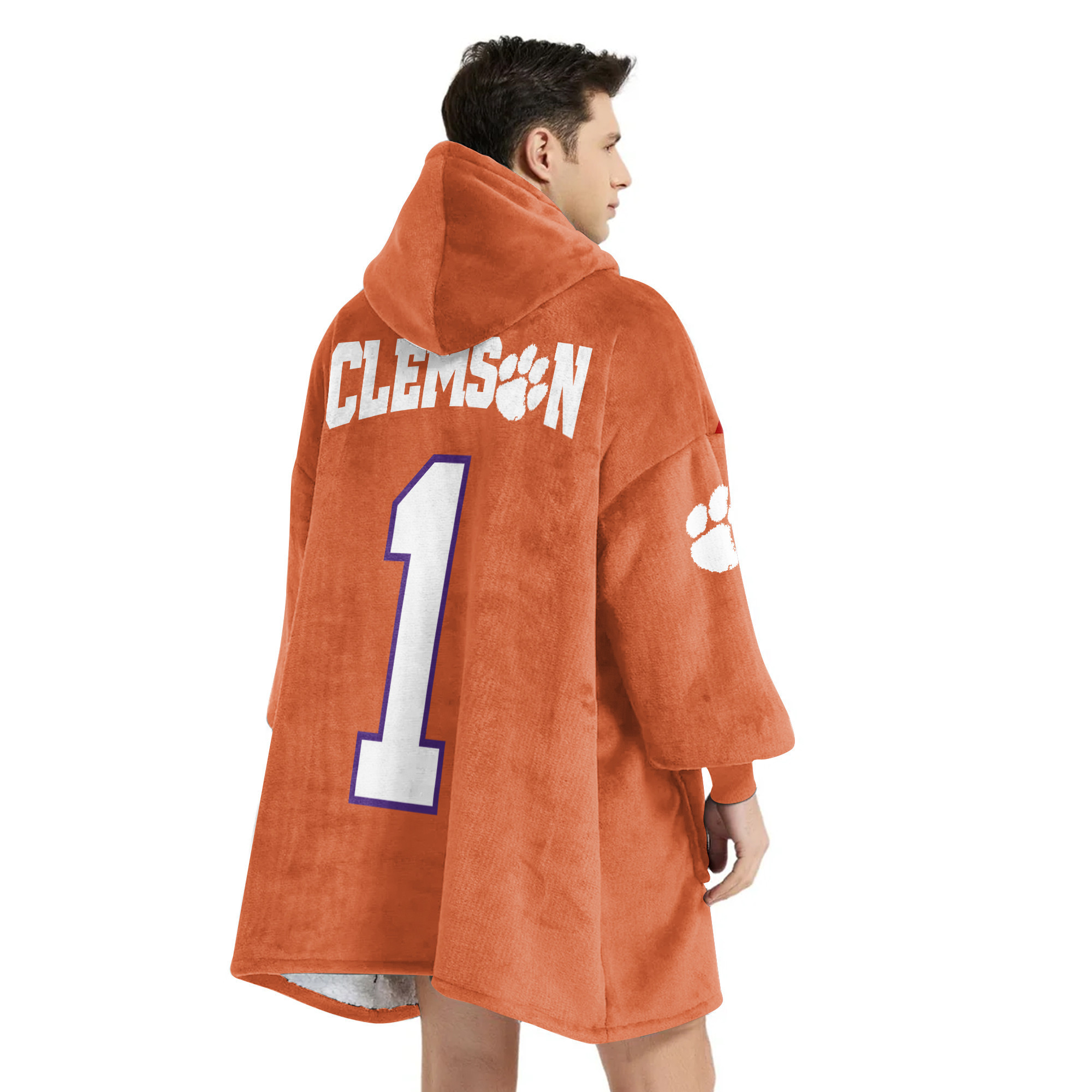 Adult Clemson Football Unisex Blanket Hoodie