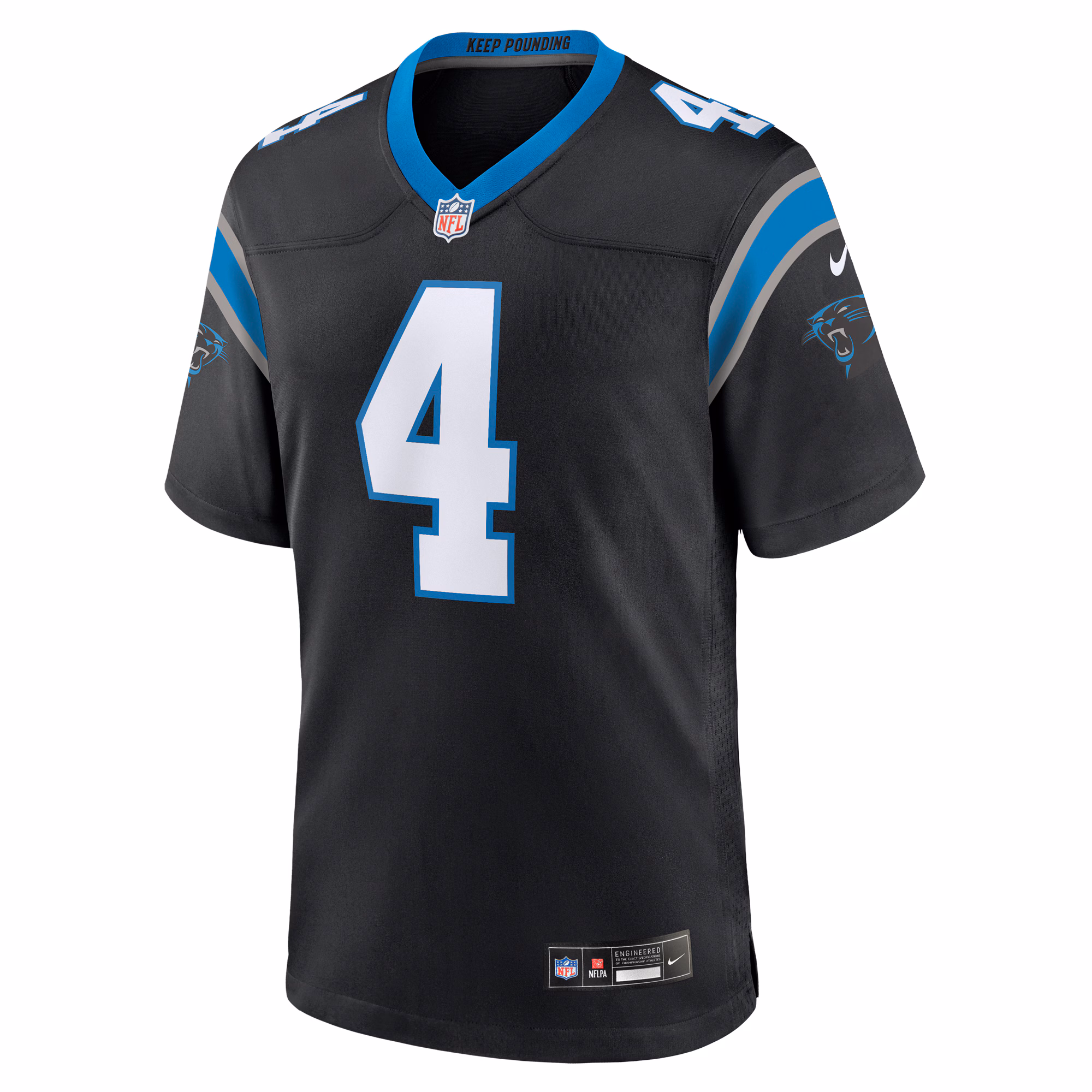 Eddy Pineiro Carolina Panthers Team Game Jersey - Black
