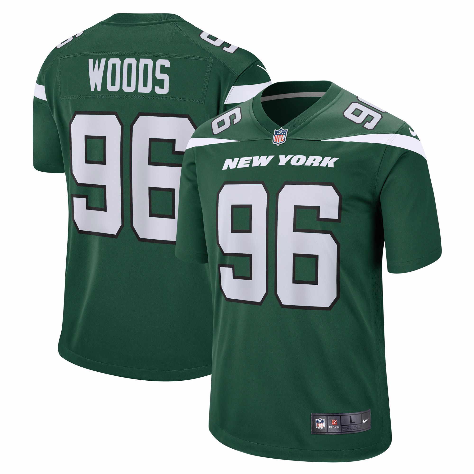 Al Woods New York Jets  Game Jersey - Gotham Green