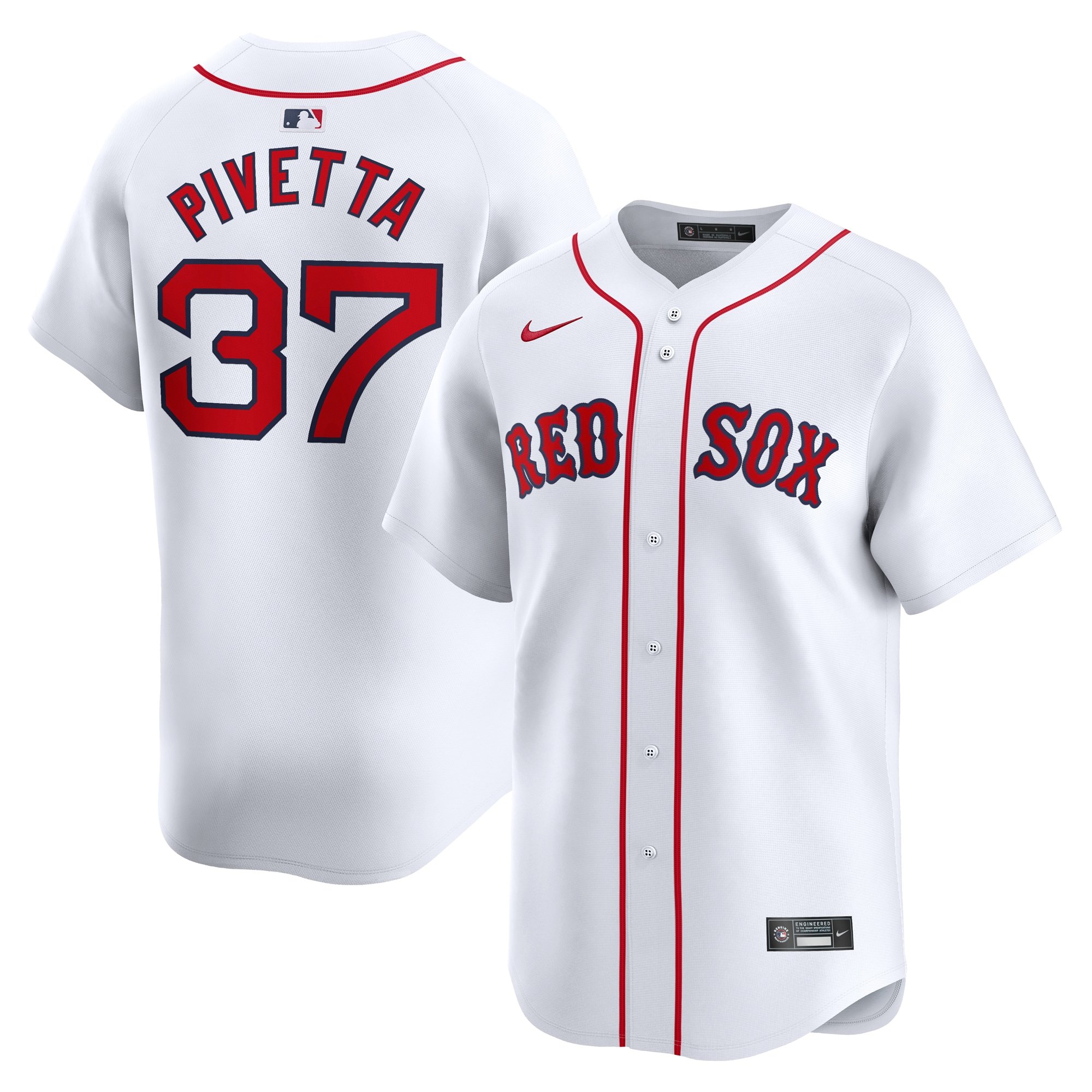 Men's Boston Red Sox Nick Pivetta  White Home Limited Player Jersey