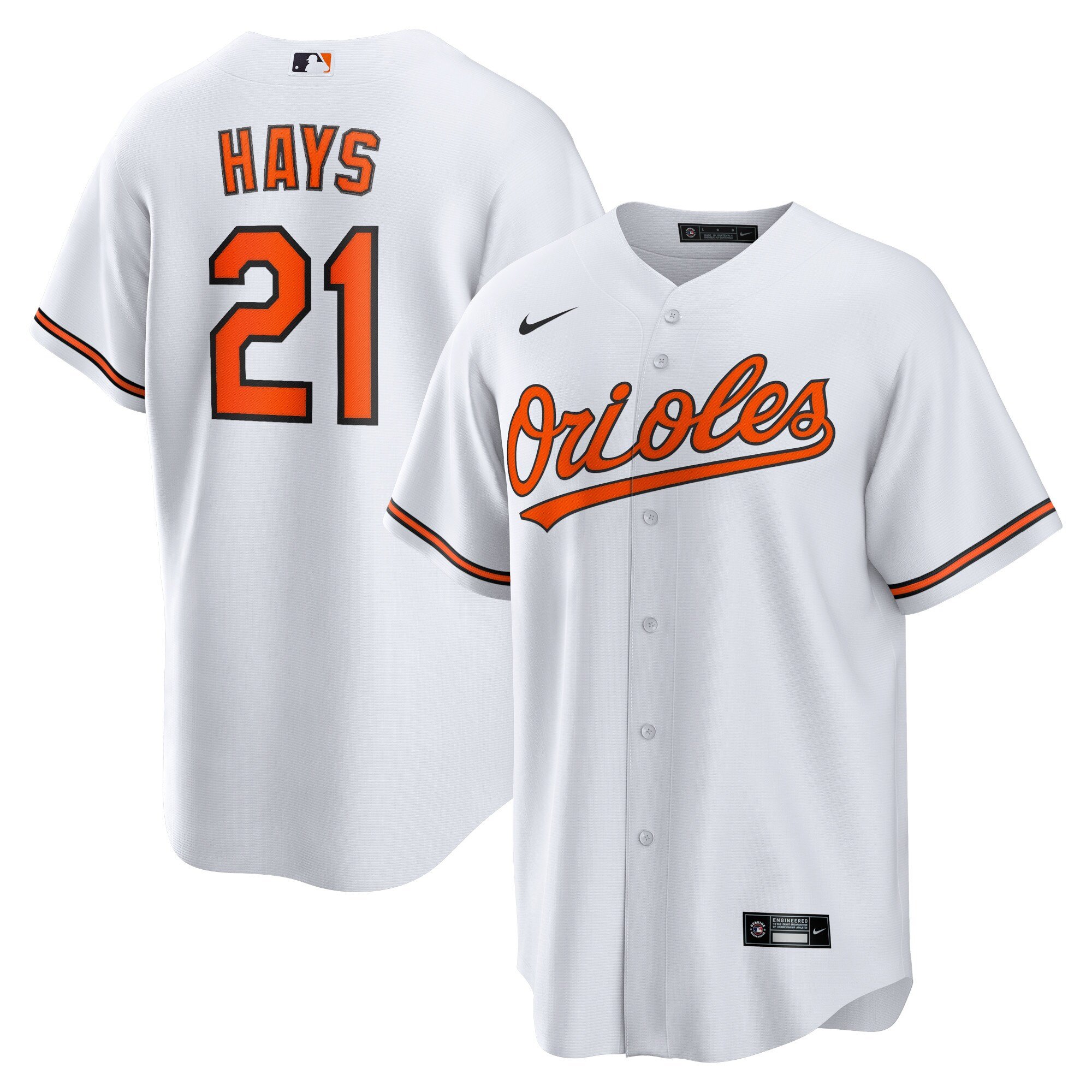 Men's Baltimore Orioles Austin Hays  White Replica Player Jersey