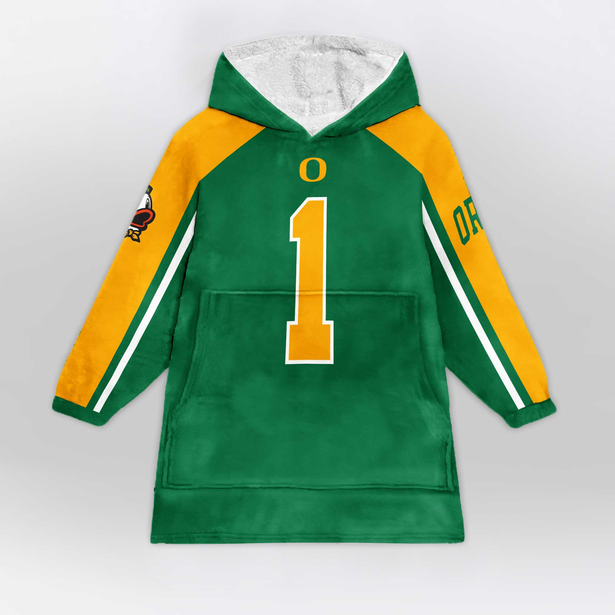 Adult Oregon Football Unisex Blanket Hoodie