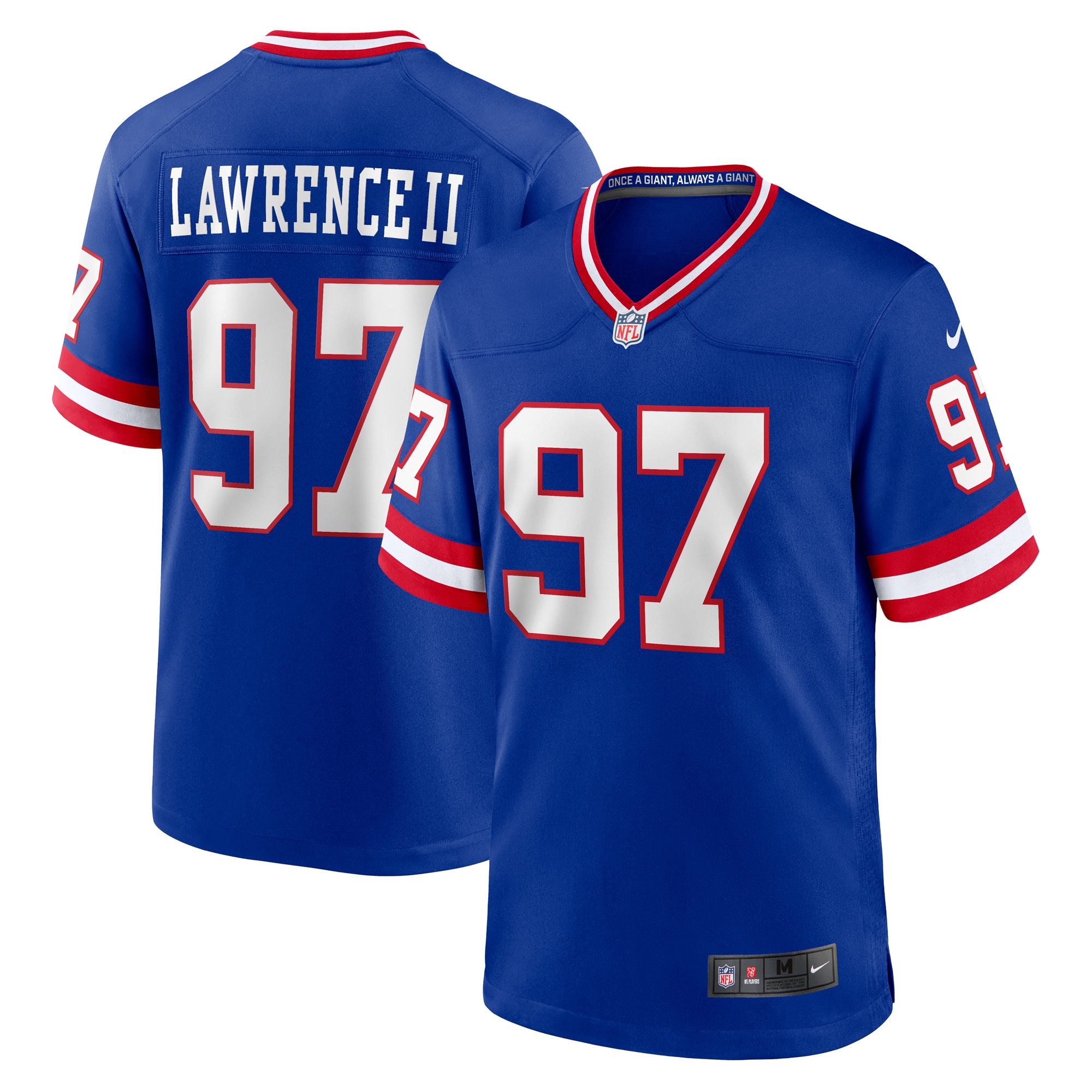 Dexter Lawrence II #97 New York Giants Classic Game Player Jersey - Royal