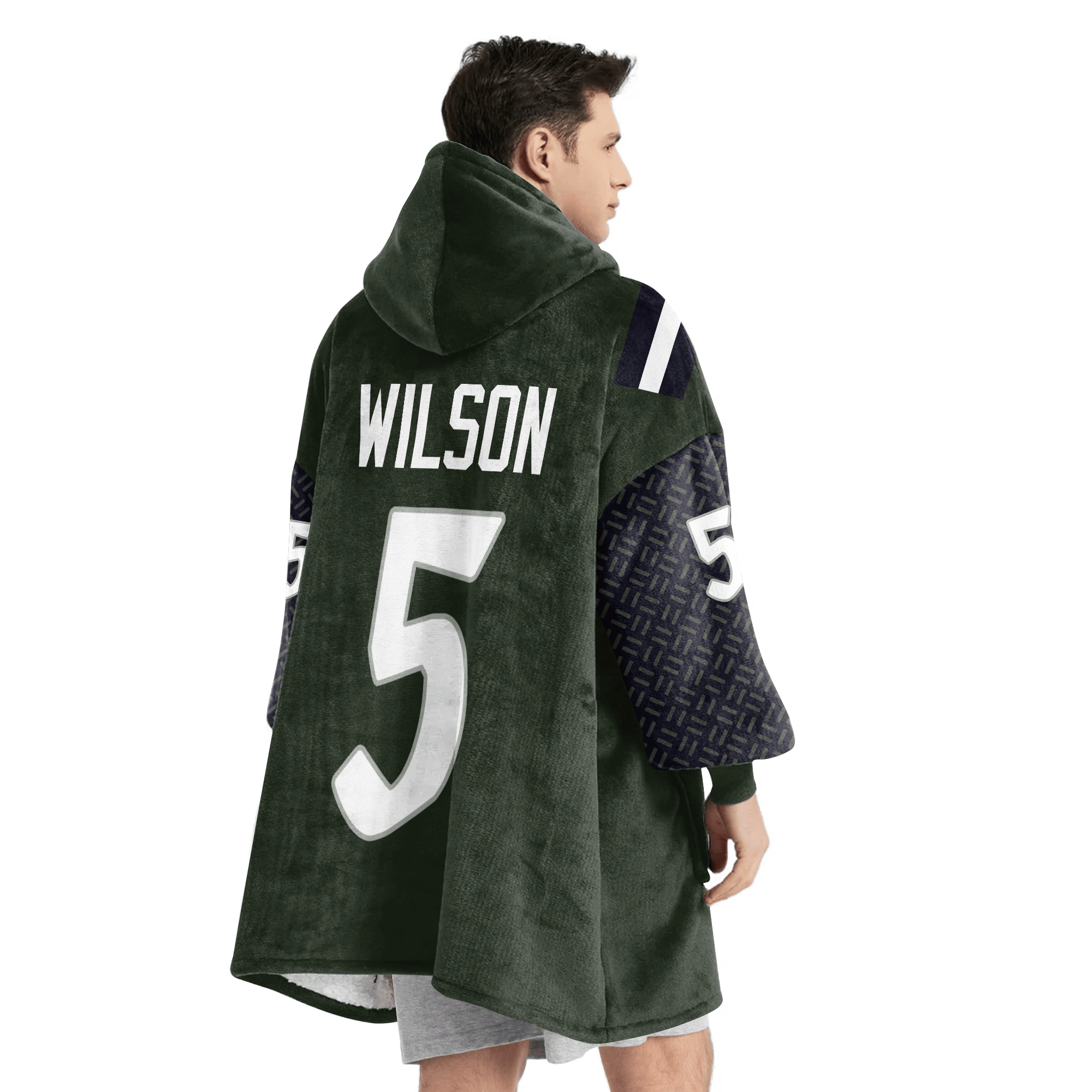 Adult G.W 5 New York J Football Unisex Blanket Hoodie