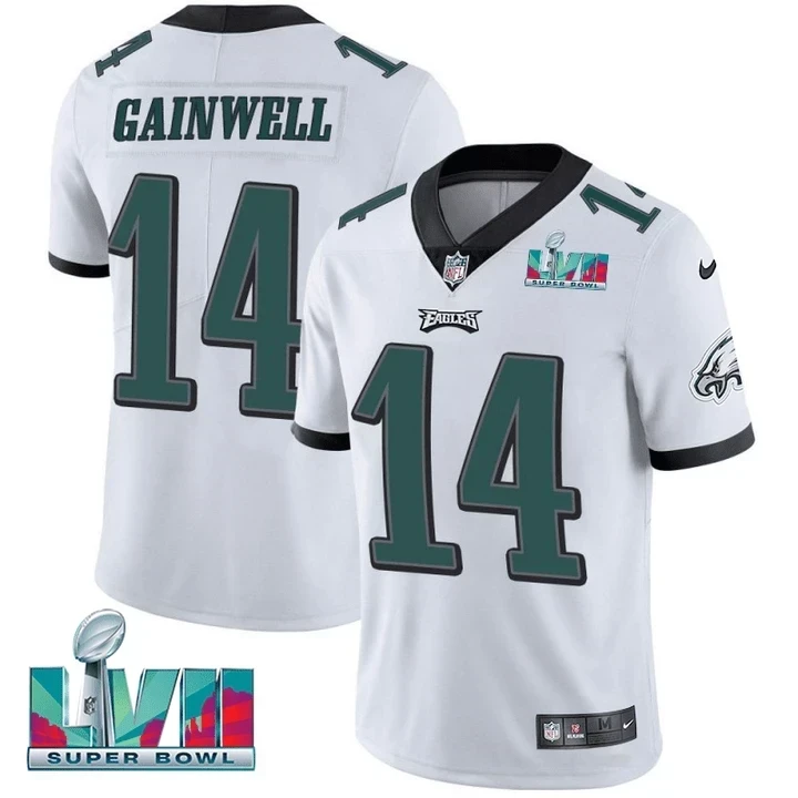 Men's Kenneth Gainwell #14 Players Limited Jersey Super Bowl LVII Patch-Green & Black & White