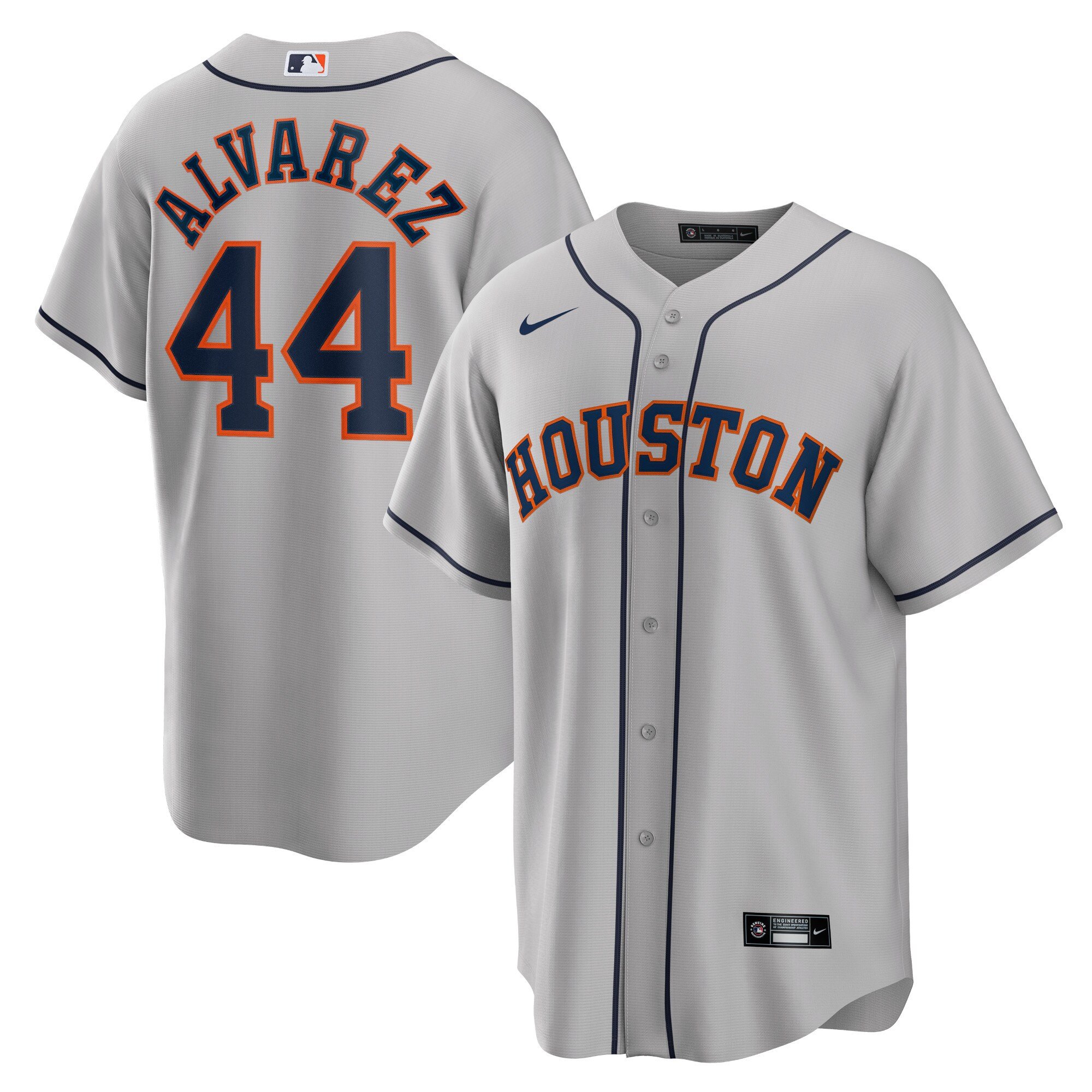 Men's Houston Astros Yordan álvarez  Gray Road Replica Player Jersey