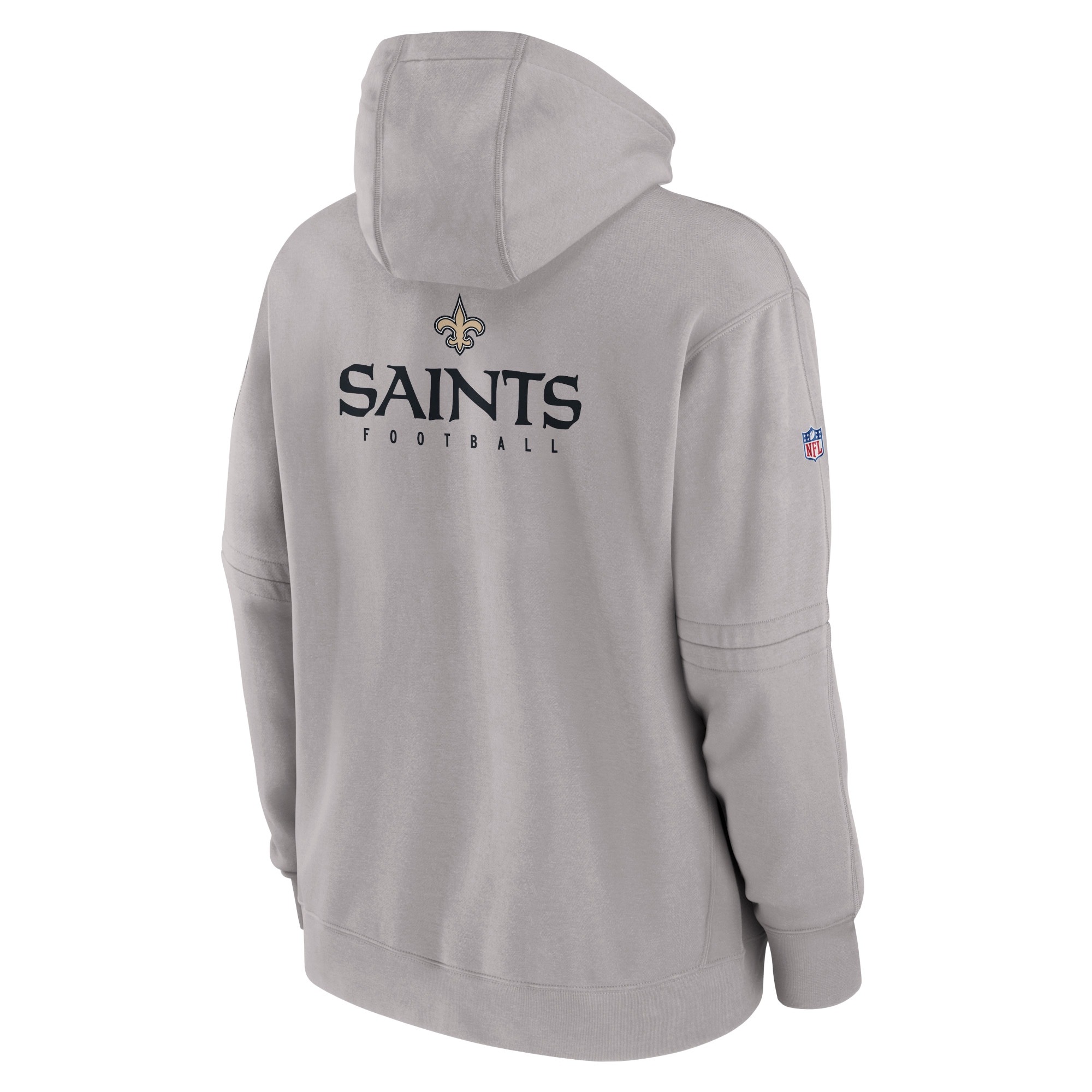 New Orleans Saints  Sideline Club Fleece Pullover Hoodie - Gray