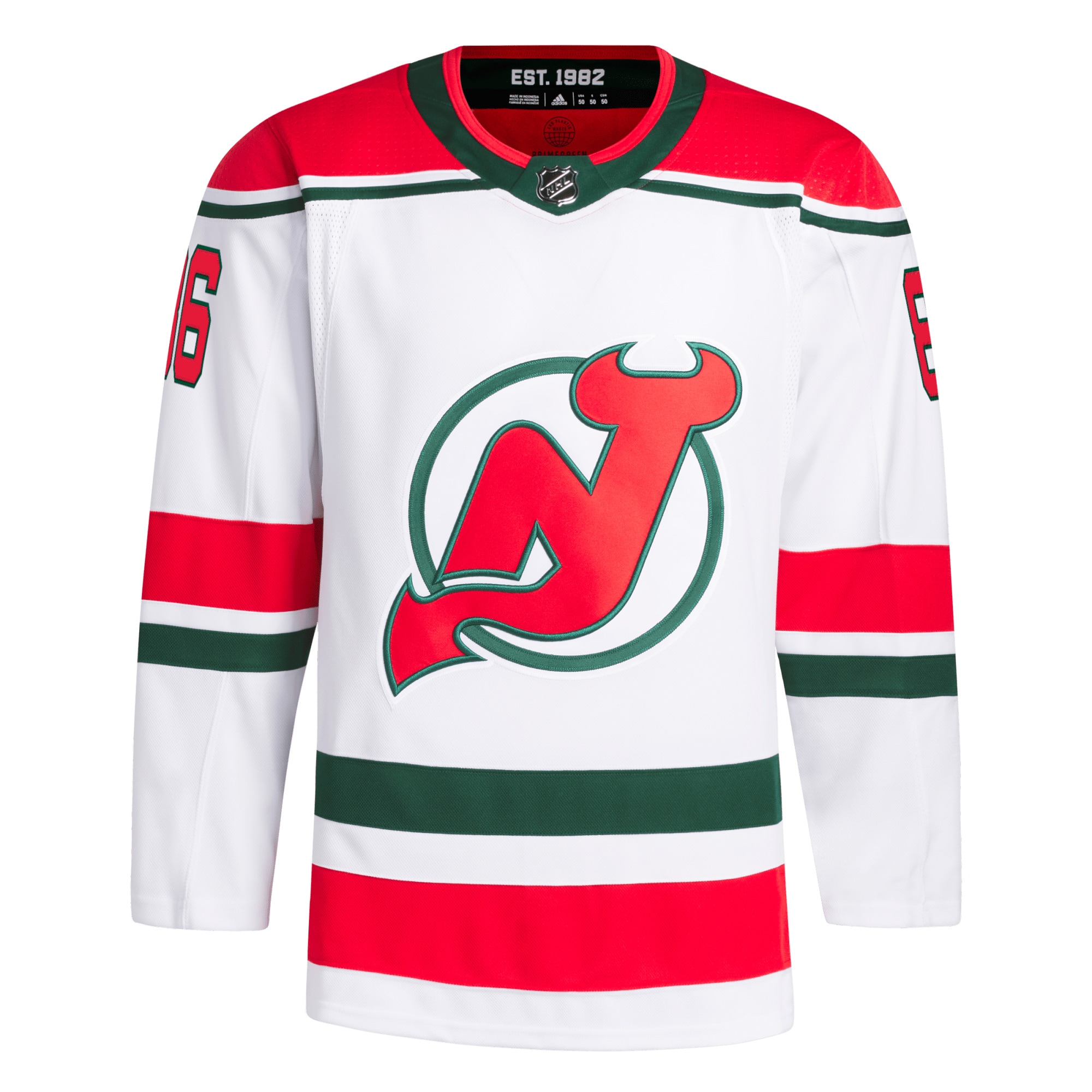 Jack Hughes New Jersey Devils  2022/23 Heritage Primegreen Authentic Pro Jersey - White