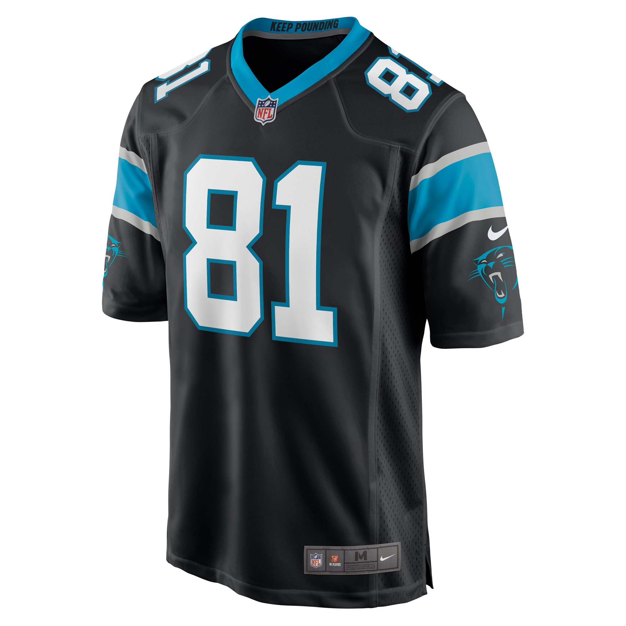 CJ Saunders Carolina Panthers  Game Player Jersey - Black
