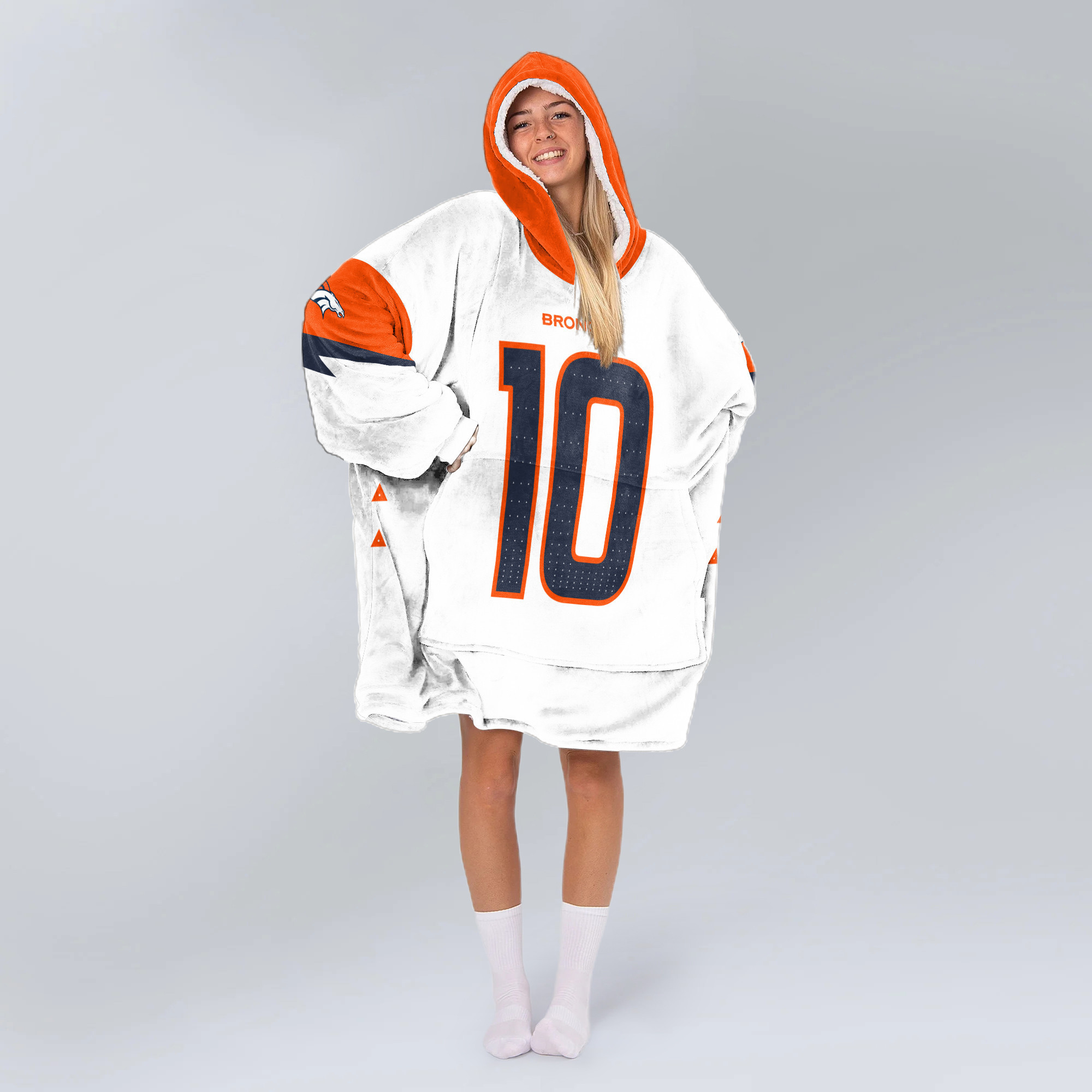 Adult B.N. 10 Denver Football Unisex Blanket Hoodie