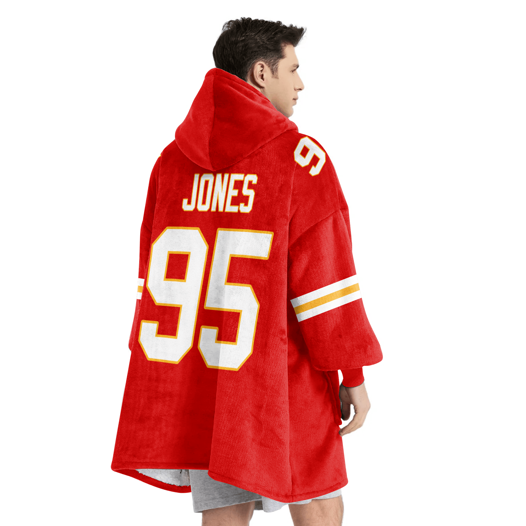 Adult C.J 95 Kansas City Football Unisex Blanket Hoodie