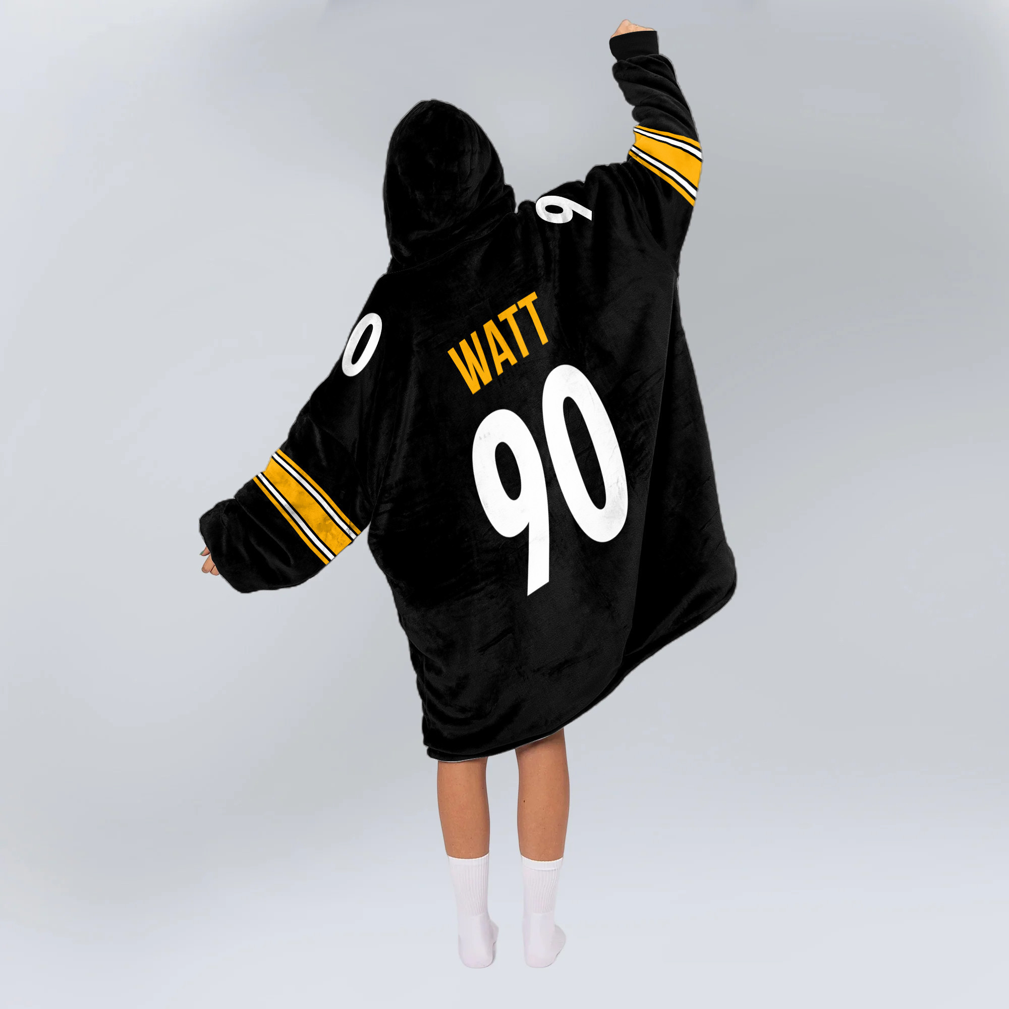 Adult T.J.W 90 Pittsburgh Football Unisex Blanket Hoodie