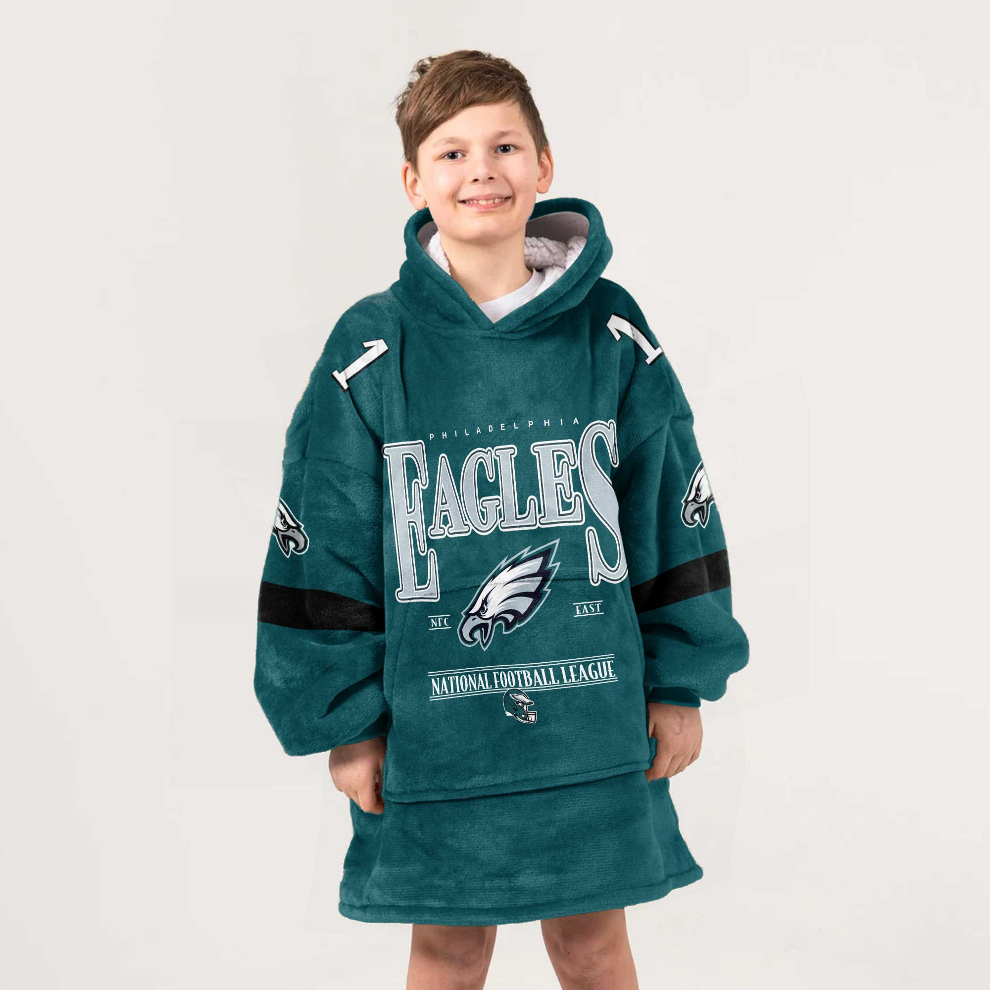 Adult 1 Philadelphia Football Unisex Blanket Hoodie