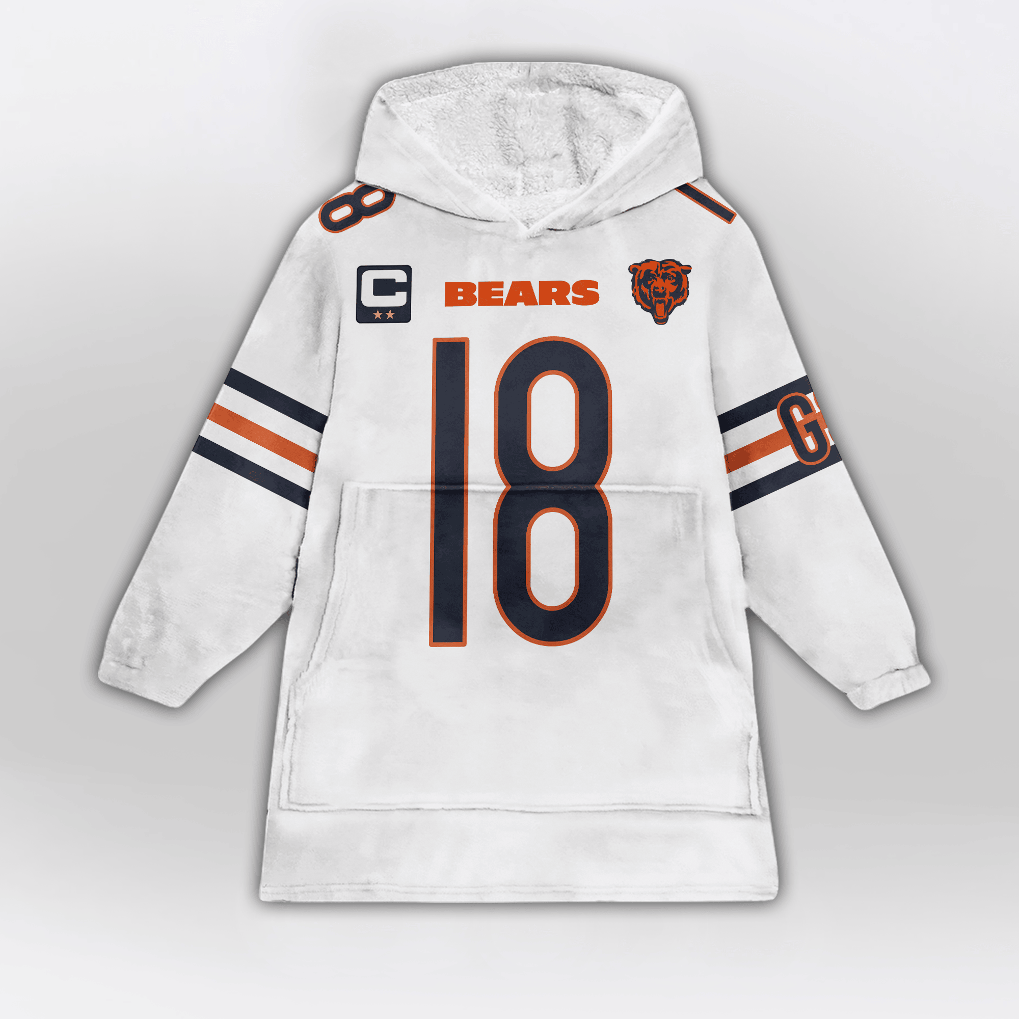 Adult C.W 18 Captain Chicago Football Unisex Blanket Hoodie