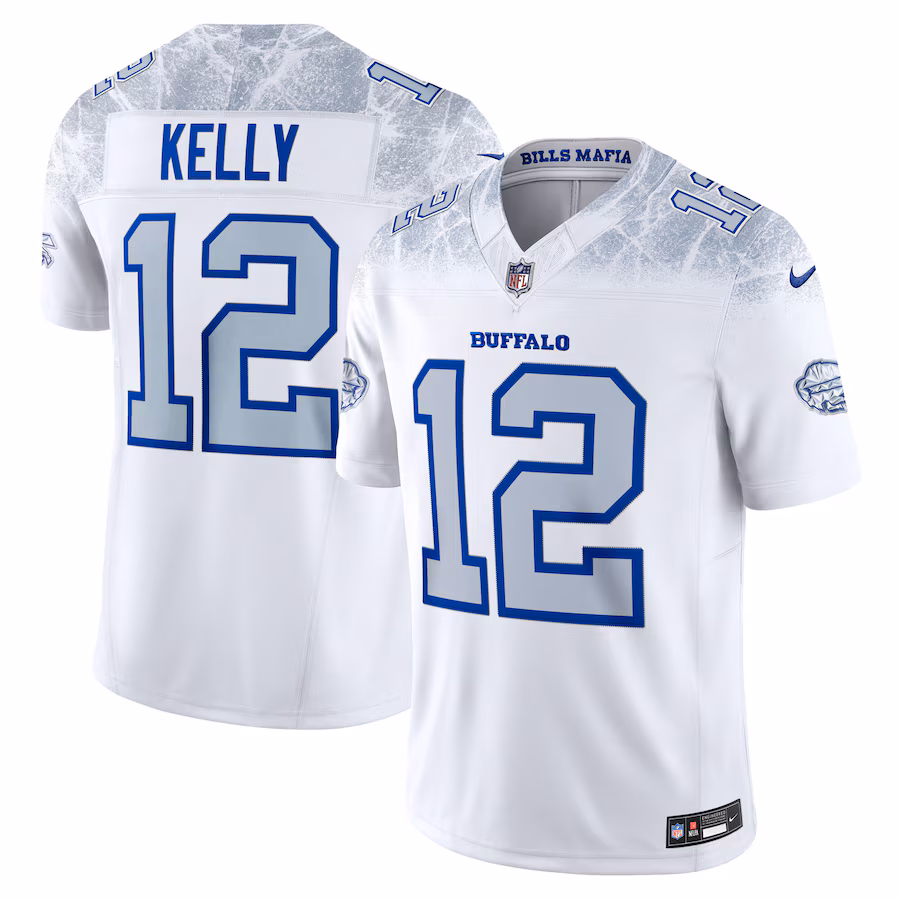 Jim Kelly #12 Buffalo Bills 2025 Rivalries Collection Retired Player Limited Jersey - White