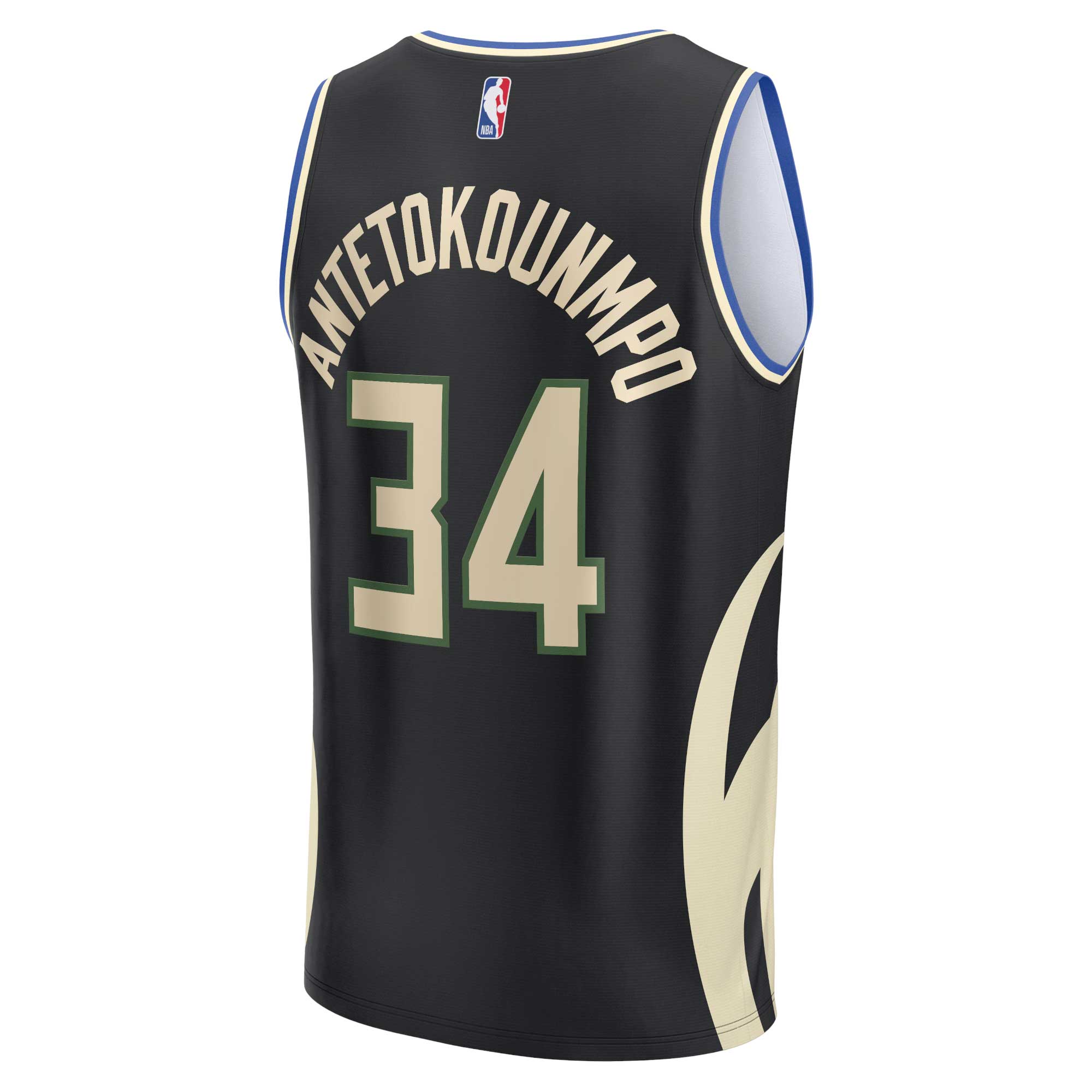 Giannis Antetokounmpo Milwaukee Bucks  Fast Break Replica Player Jersey - Statement Edition - Black