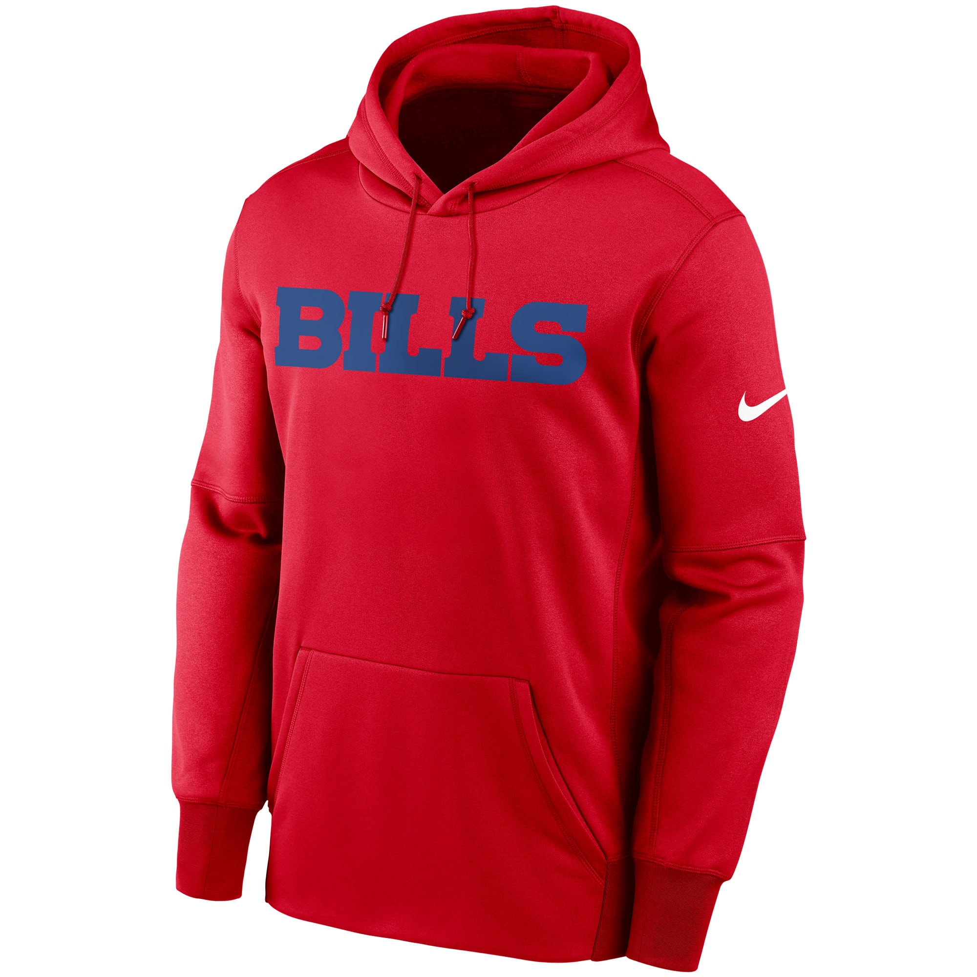 Buffalo Bills Fan Gear Wordmark Performance Pullover Hoodie - Red