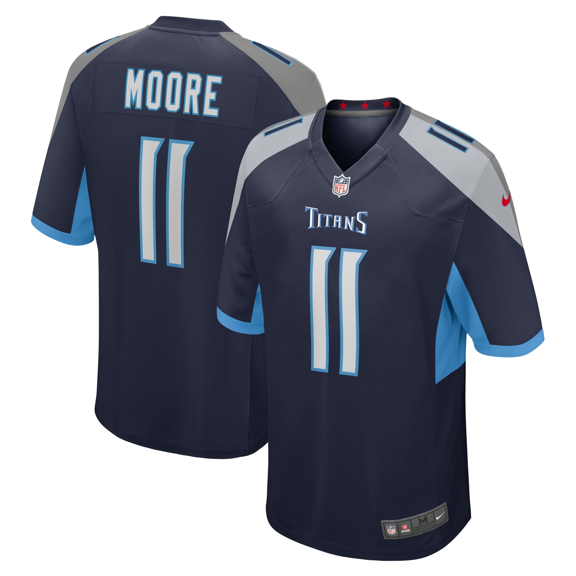 Chris Moore Tennessee Titans  Game Jersey -  Navy