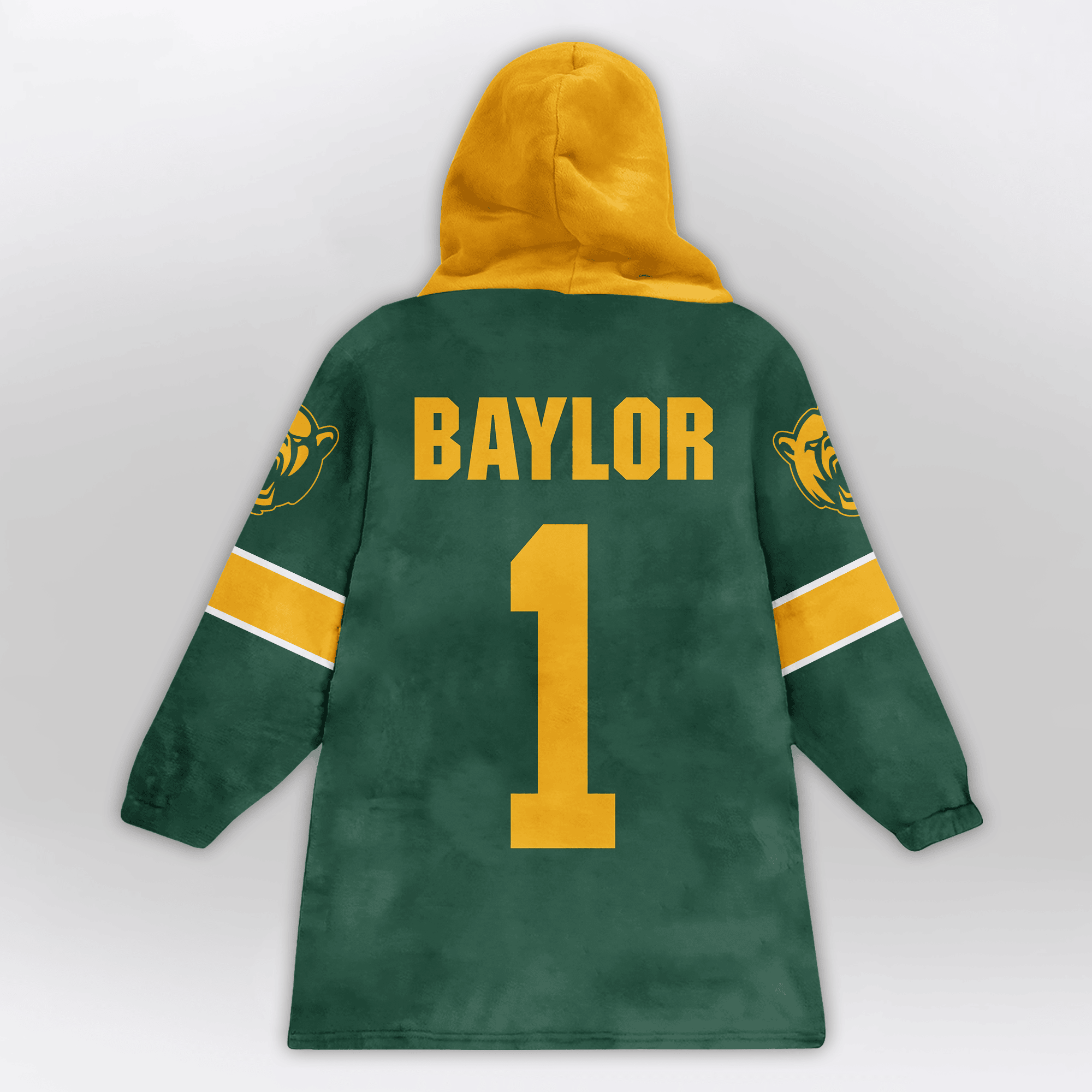 Adult #1 Baylor Football Unisex Blanket Hoodie