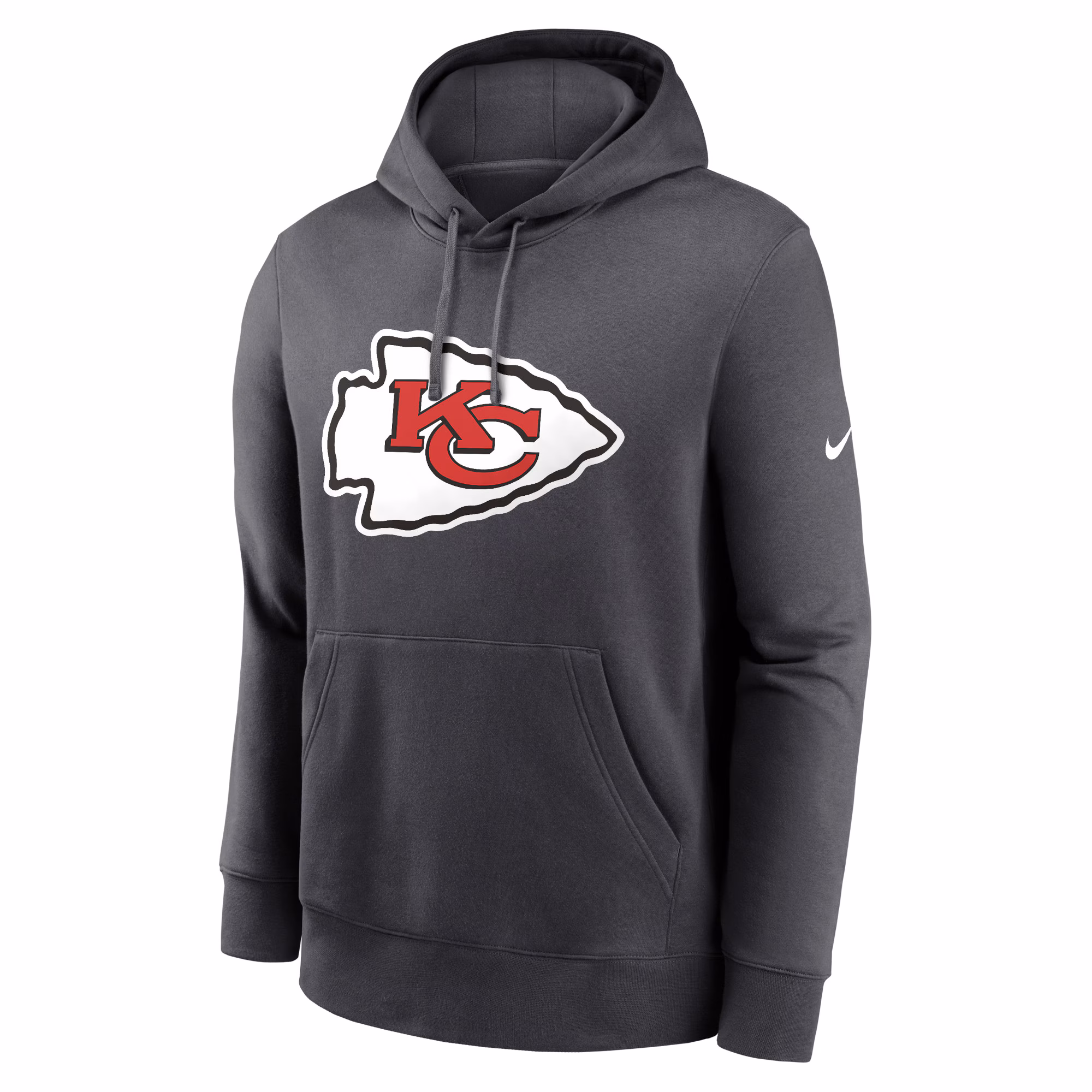 Kansas City Chiefs Club Logo Pullover Hoodie - Anthracite