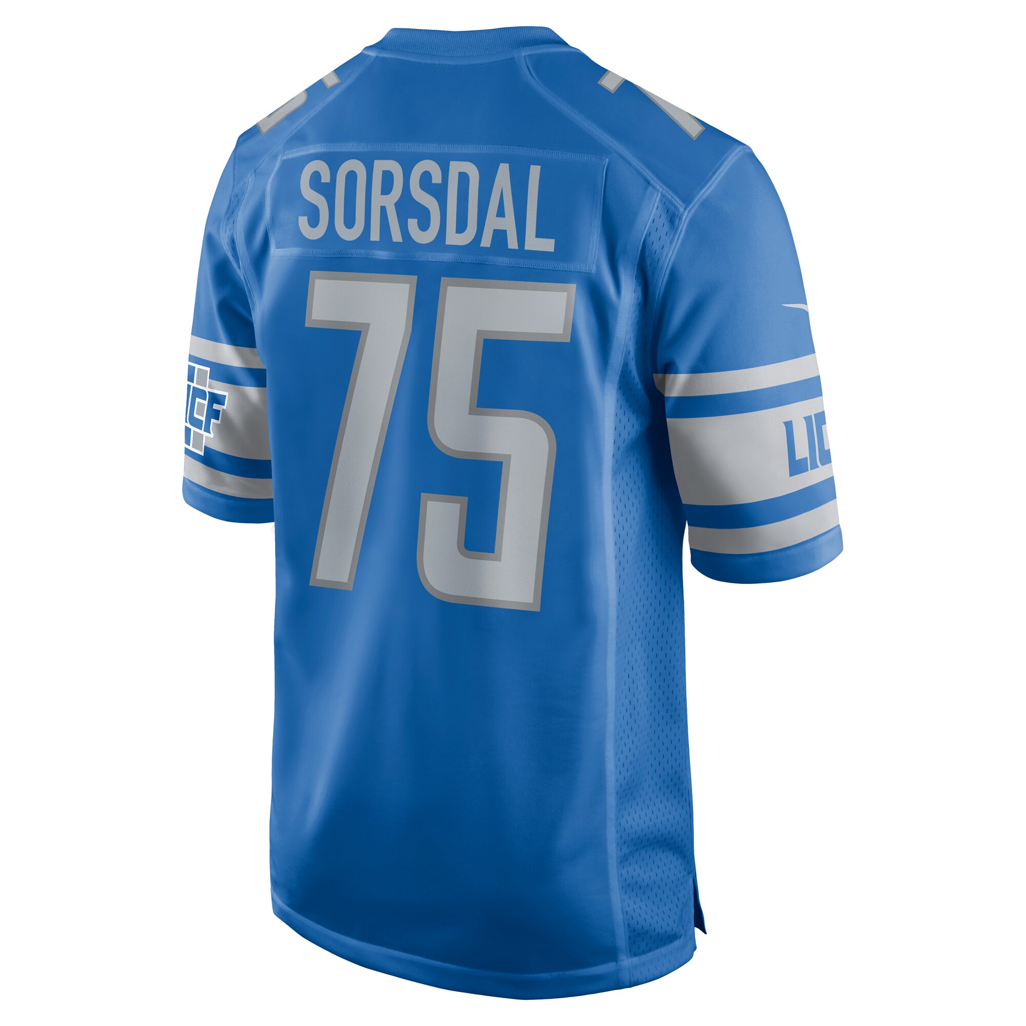 Colby Sorsdal Detroit Lions  Team Game Jersey - Blue