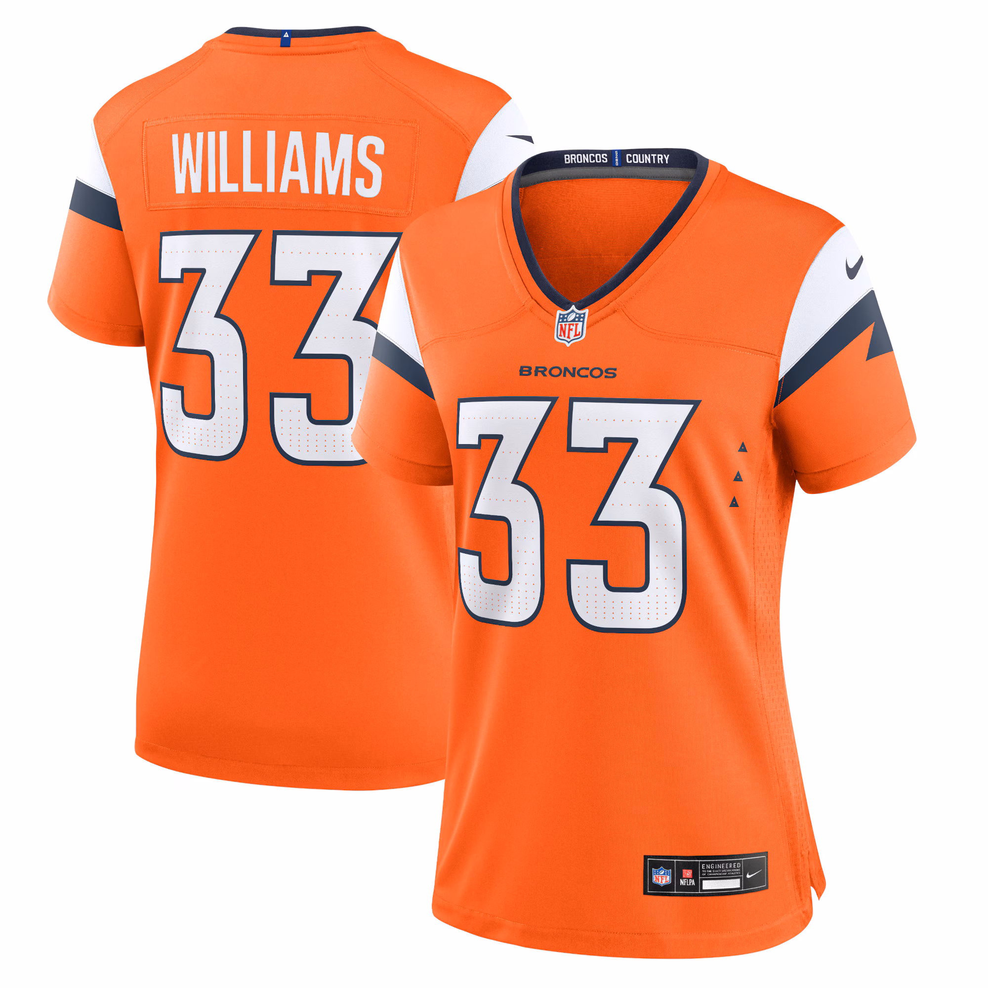 Javonte Williams Denver Broncos Women's Mile High Collection Alternate Game Jersey - Navy