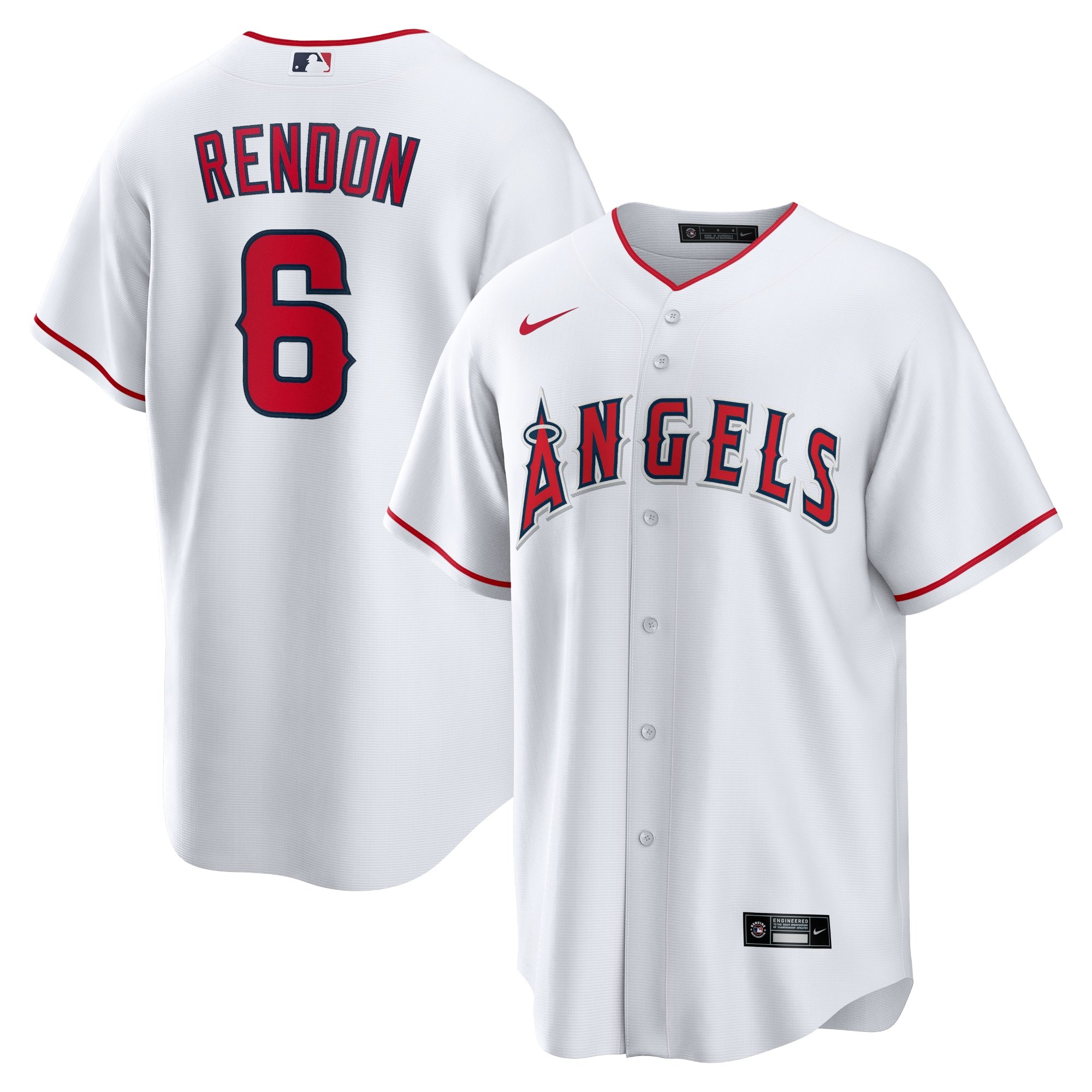 Men's Los Angeles Angels Anthony Rendon  White Home Replica Player Name Jersey