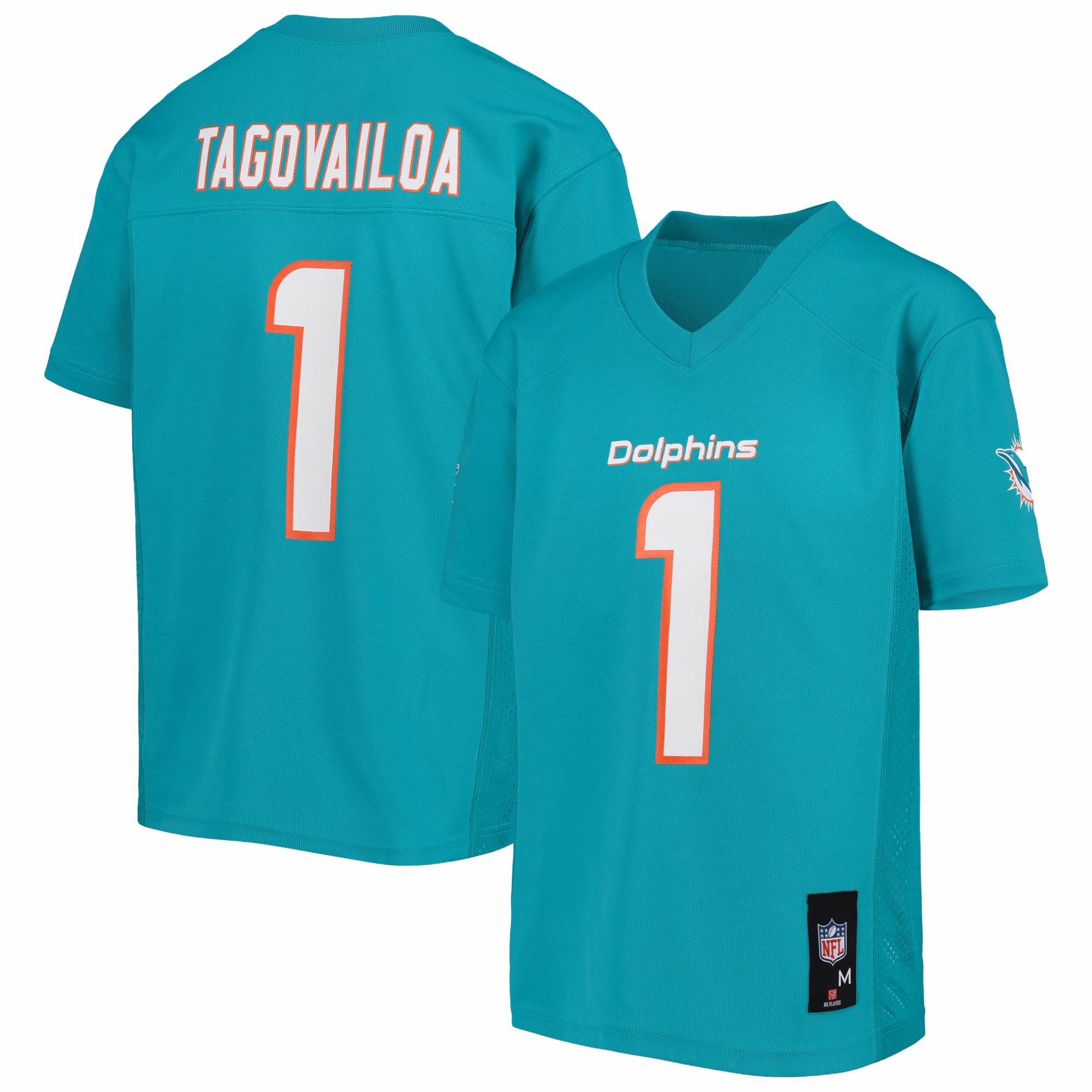 Tua Tagovailoa Miami Dolphins Youth Replica Player Jersey - Aqua
