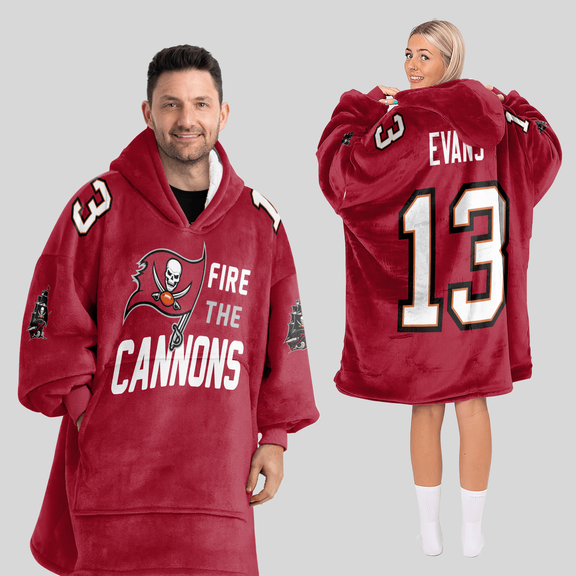 Tampa Bay Football Unisex Blanket Hoodie