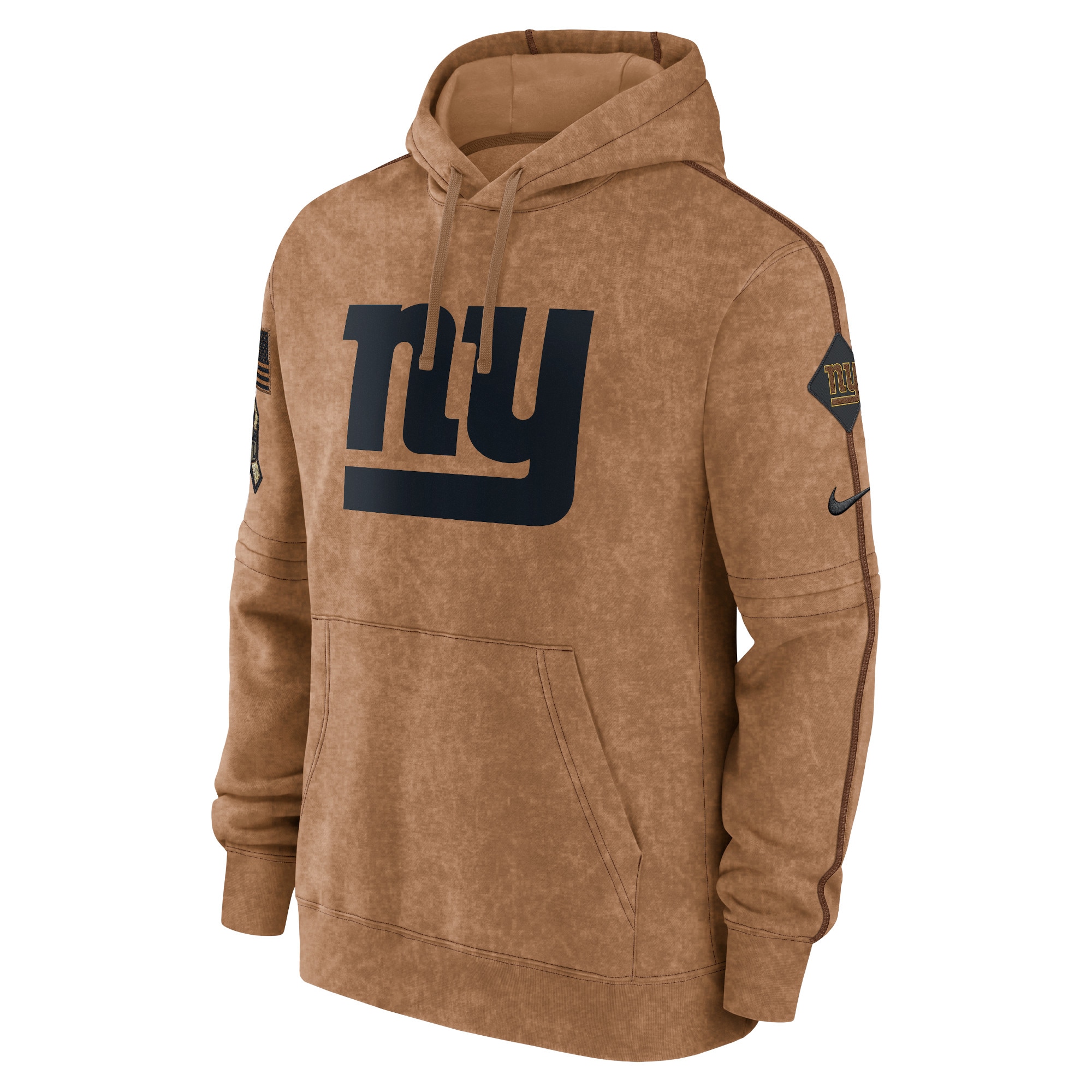New York Giants  2023 Salute To Service Club Pullover Hoodie - Brown